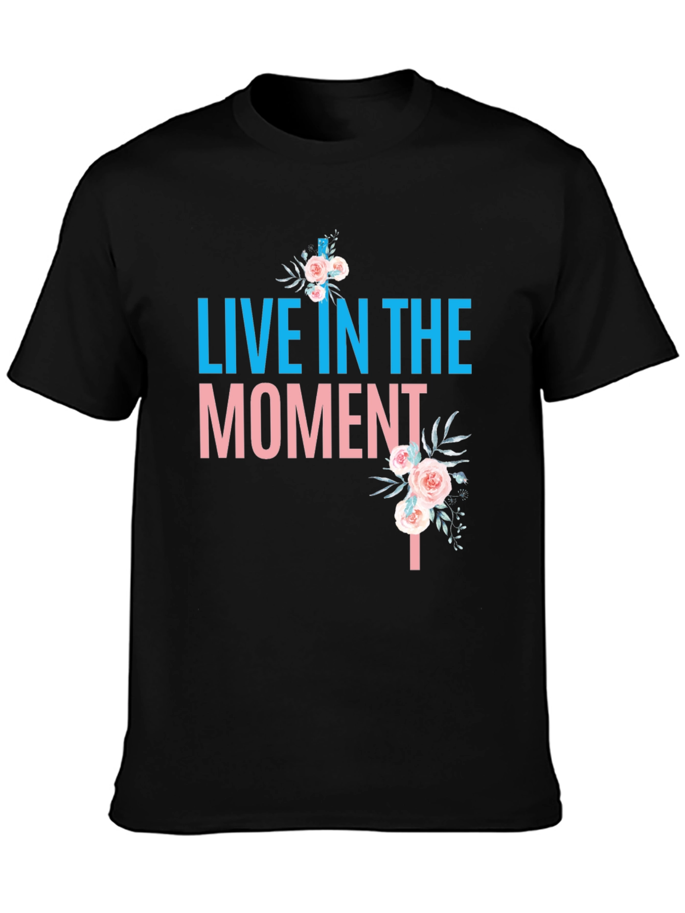 Black Live in the Moment Floral T-Shirt view 3
