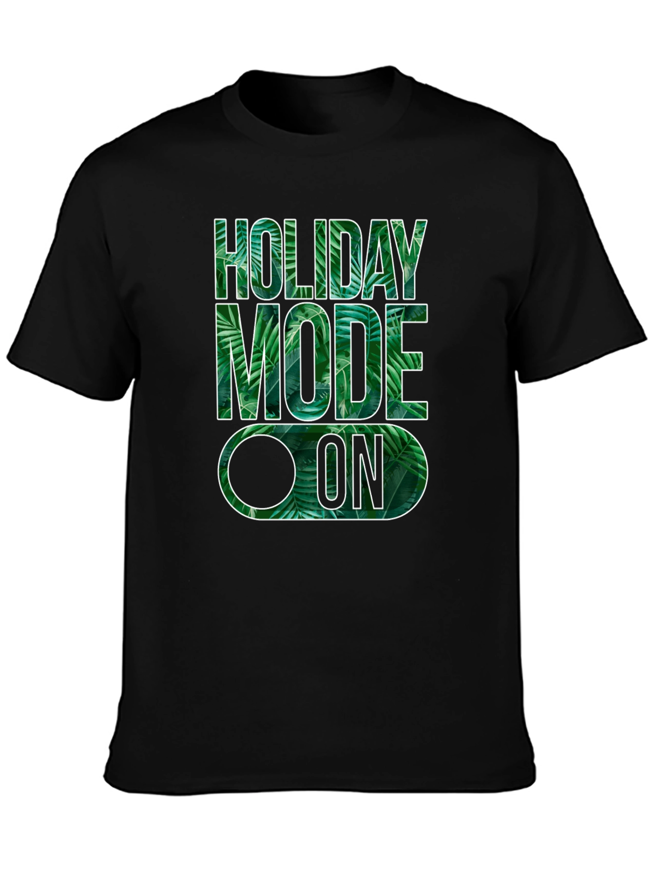 Black Holiday Mode On Graphic Tee view 3