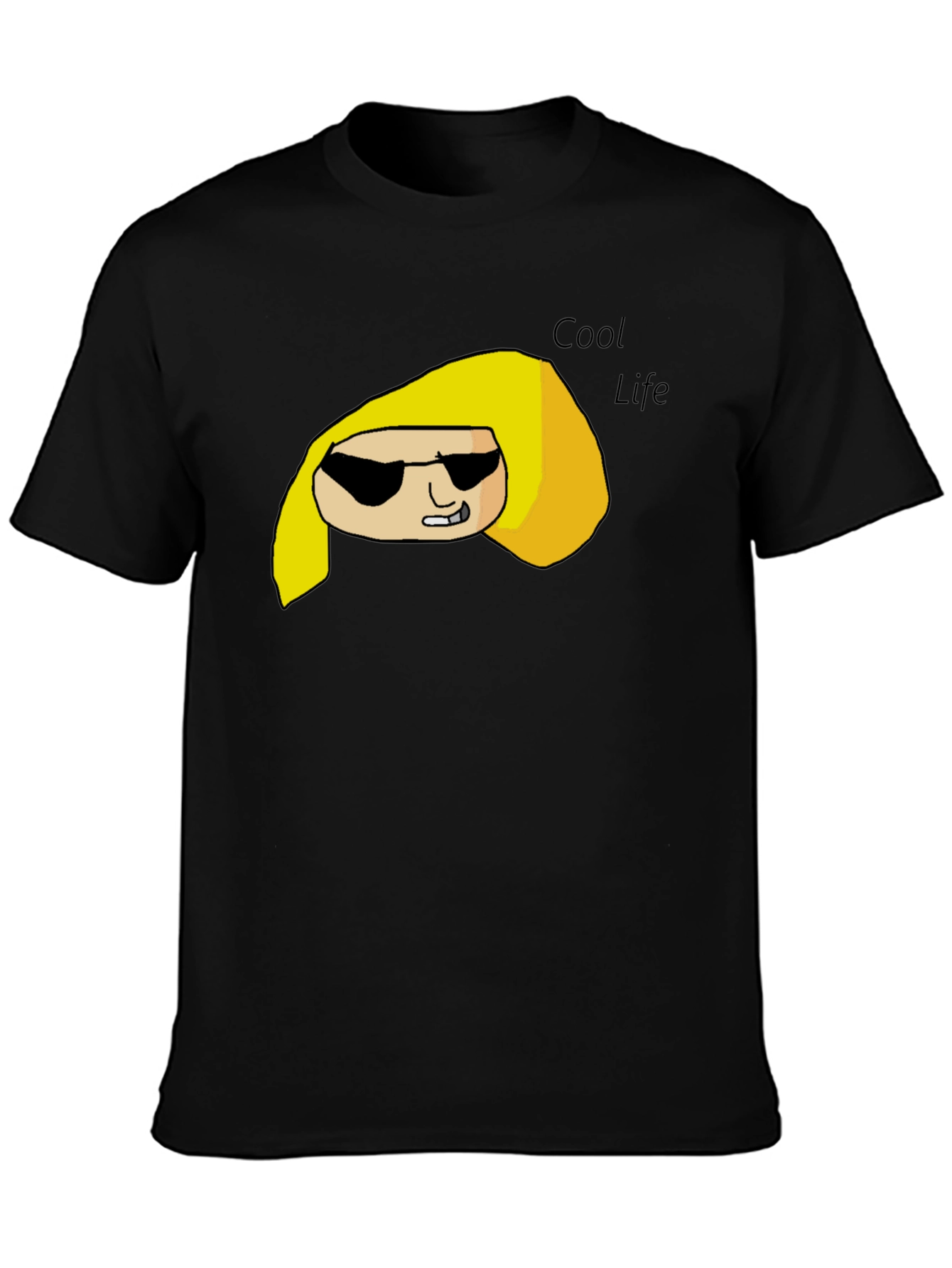 Black Cool Life Graphic Tee view 3