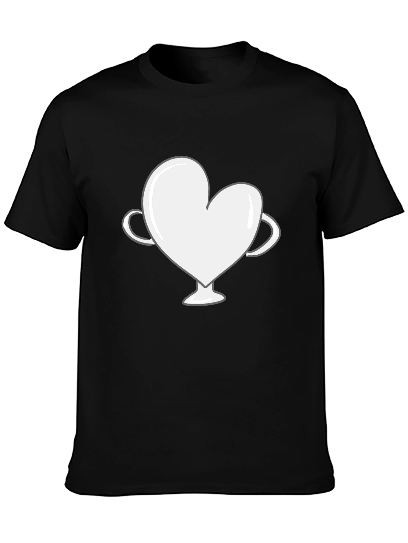 Black Heart Trophy Graphic Tee - Love Wins T-Shirt view 3