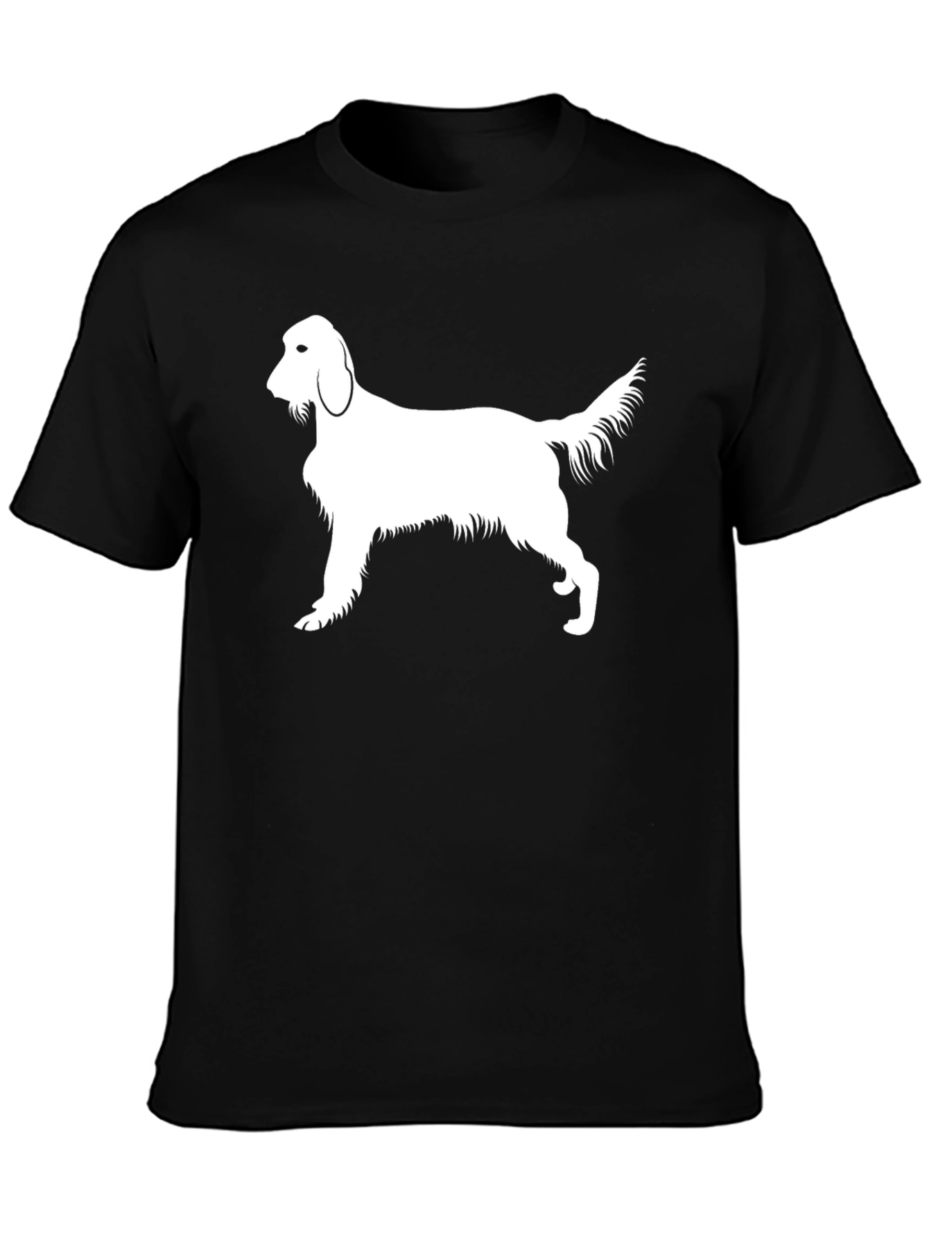 Black Dog Silhouette Black T-Shirt view 3