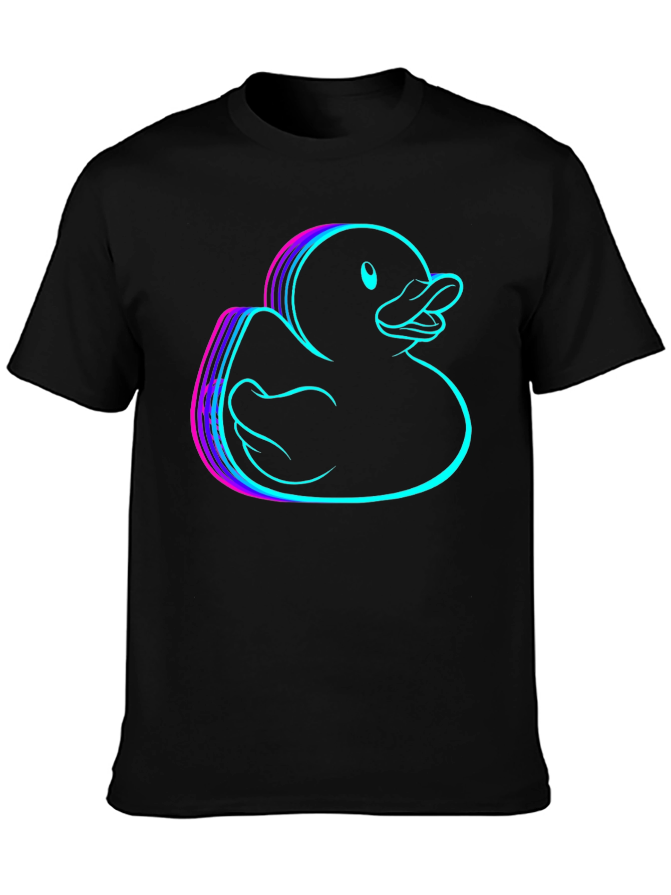 Black Neon Rubber Duck Graphic Tee - Black view 3