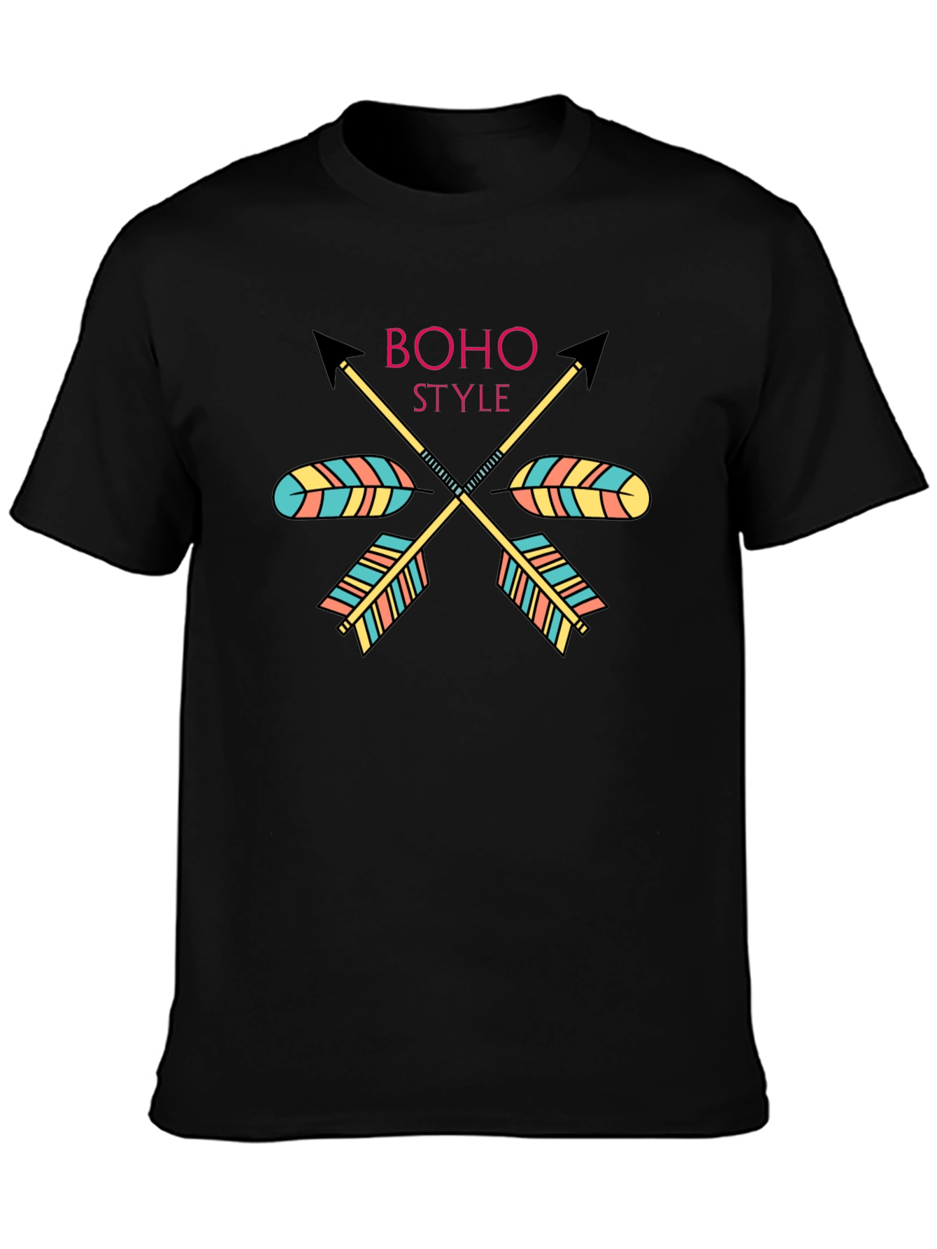 Boho Style Arrow Graphic Tee - Trendy Casual Shirt - 3