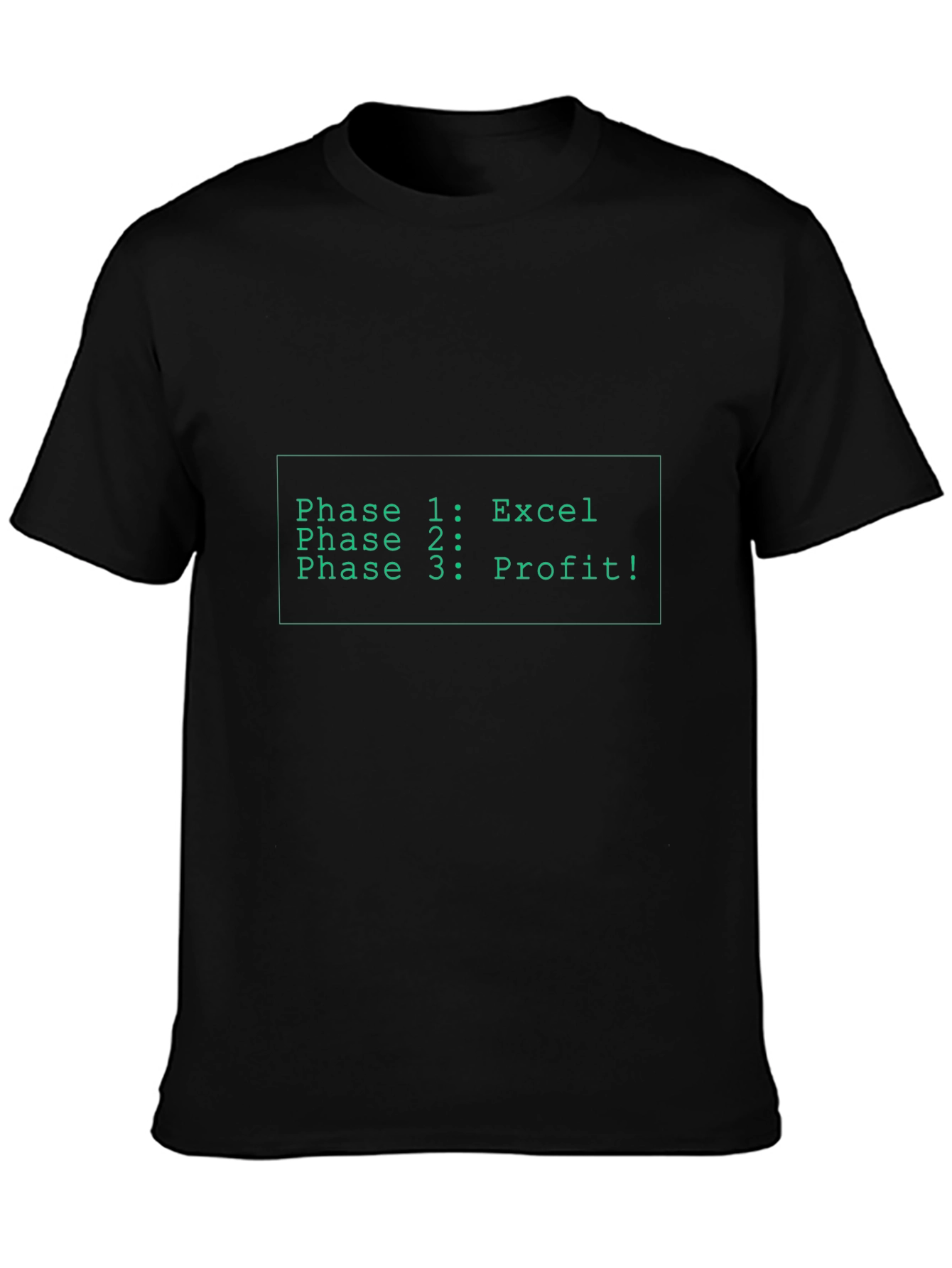 Black Excel Profit T-Shirt - Funny Business Analyst Tee view 3