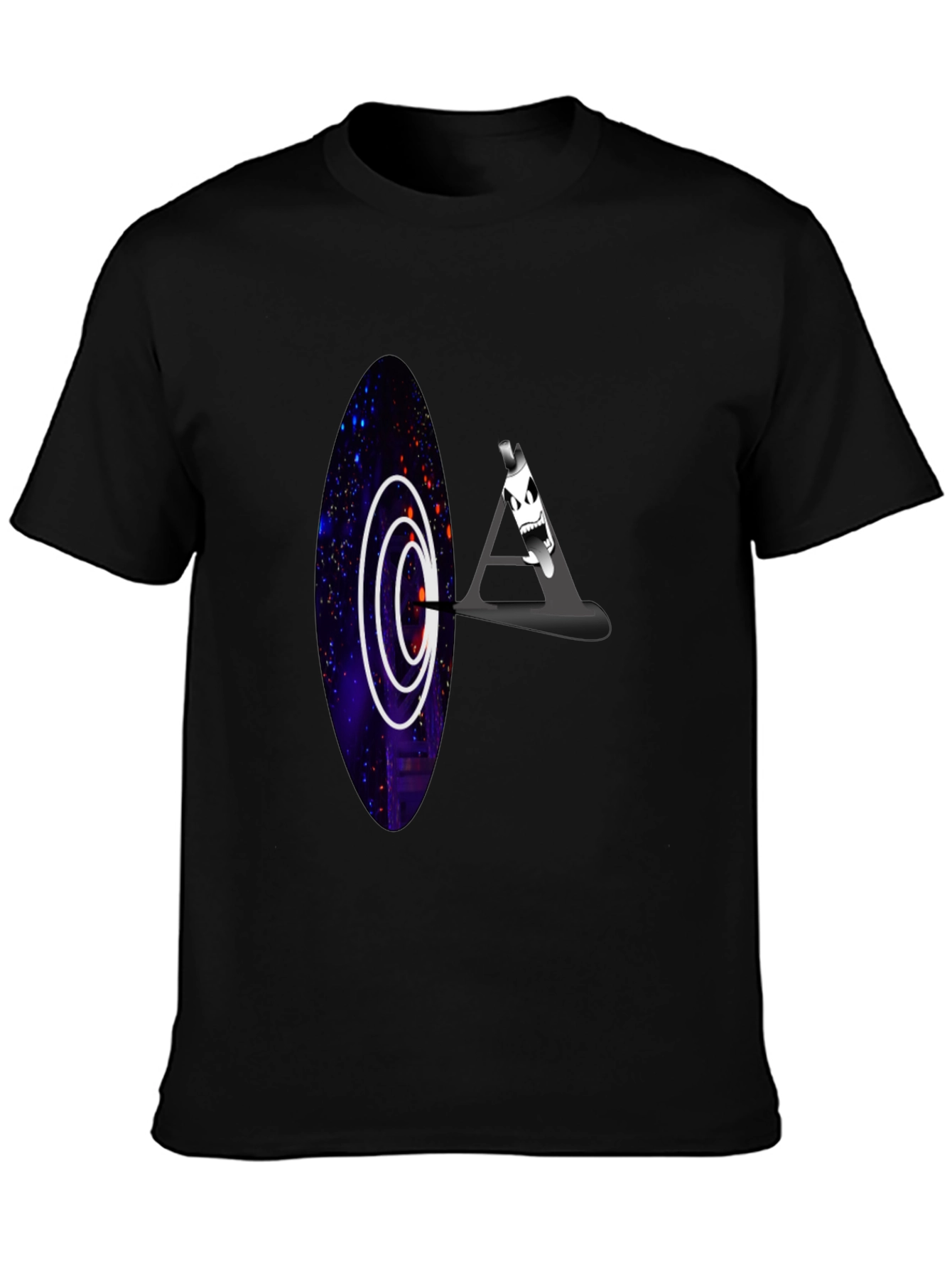 Black Cosmic Portal T-Shirt - Unique Graphic Tee view 3