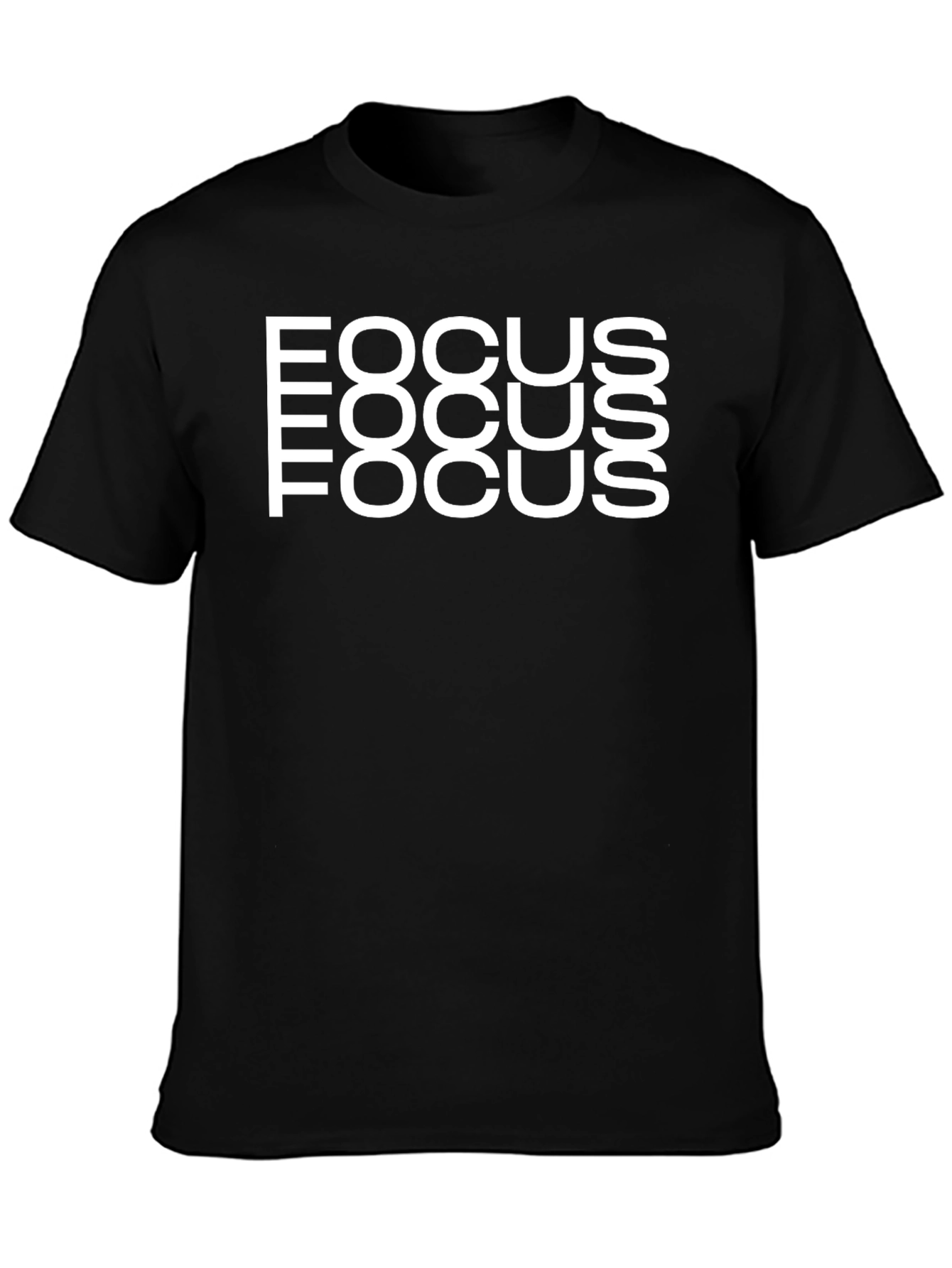 Black Focus T-Shirt - Bold Graphic Tee view 3