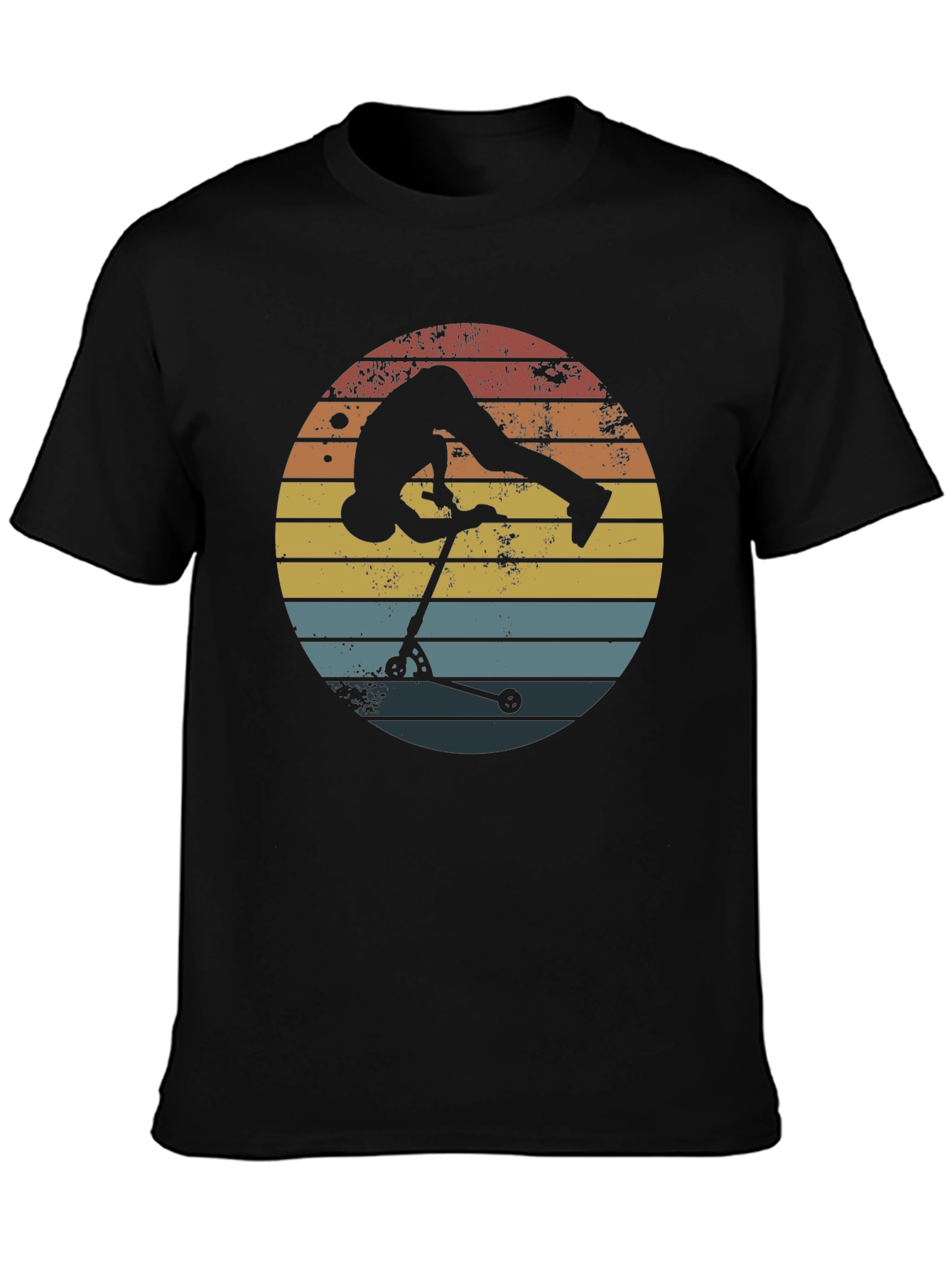 Retro Scooter Stunt T-Shirt - Cool Rider Tee - 3