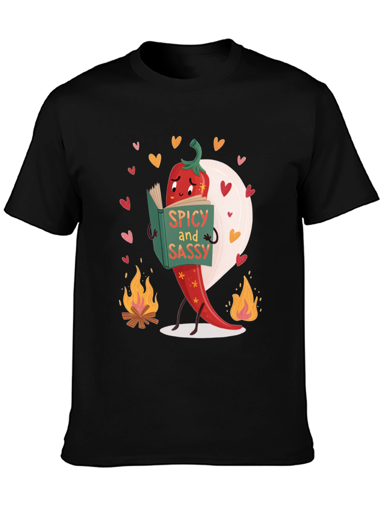 Black Spicy and Sassy Unisex T-Shirt view 3