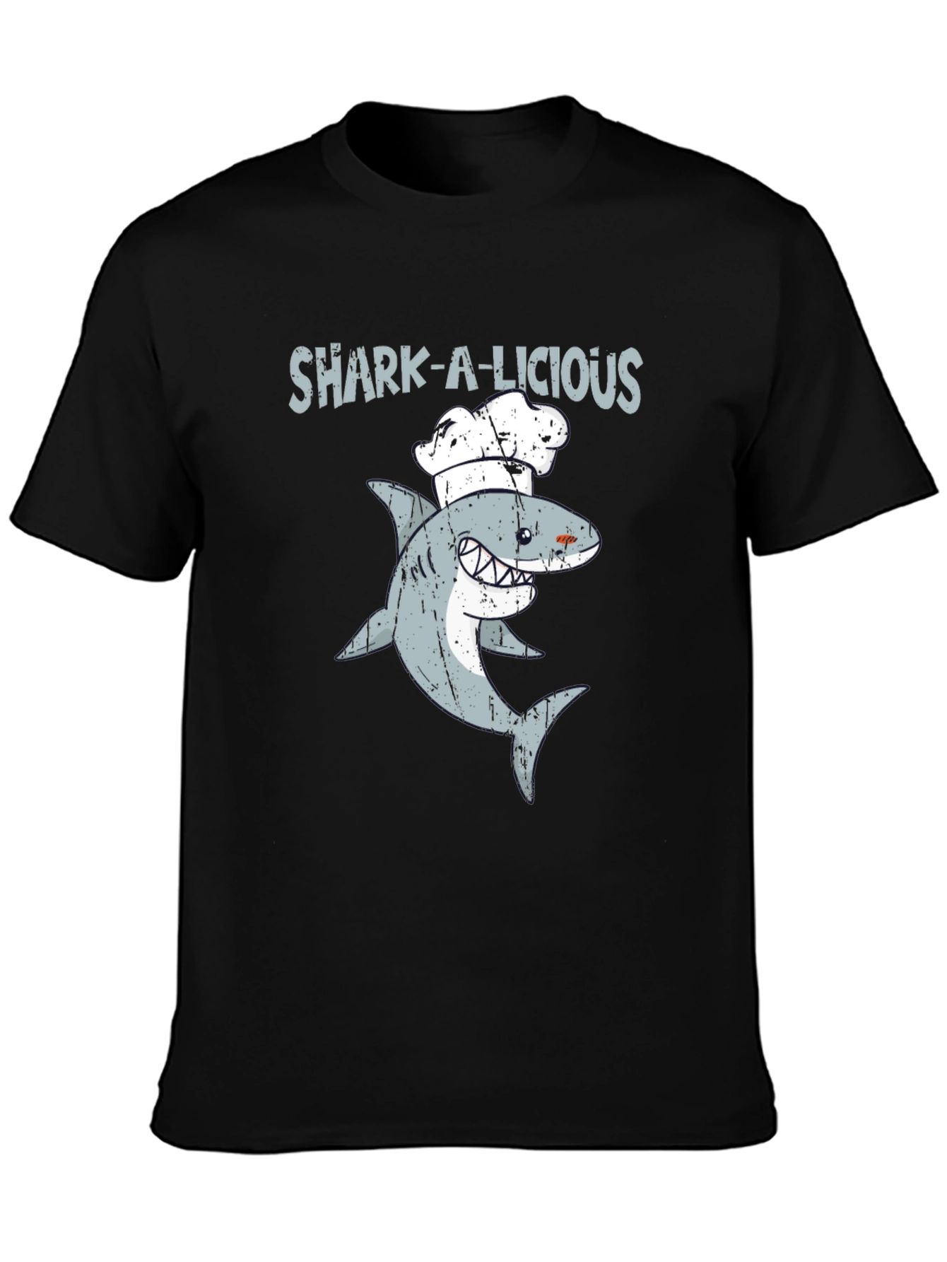 Black Shark-A-Licious Chef Graphic T-Shirt view 3