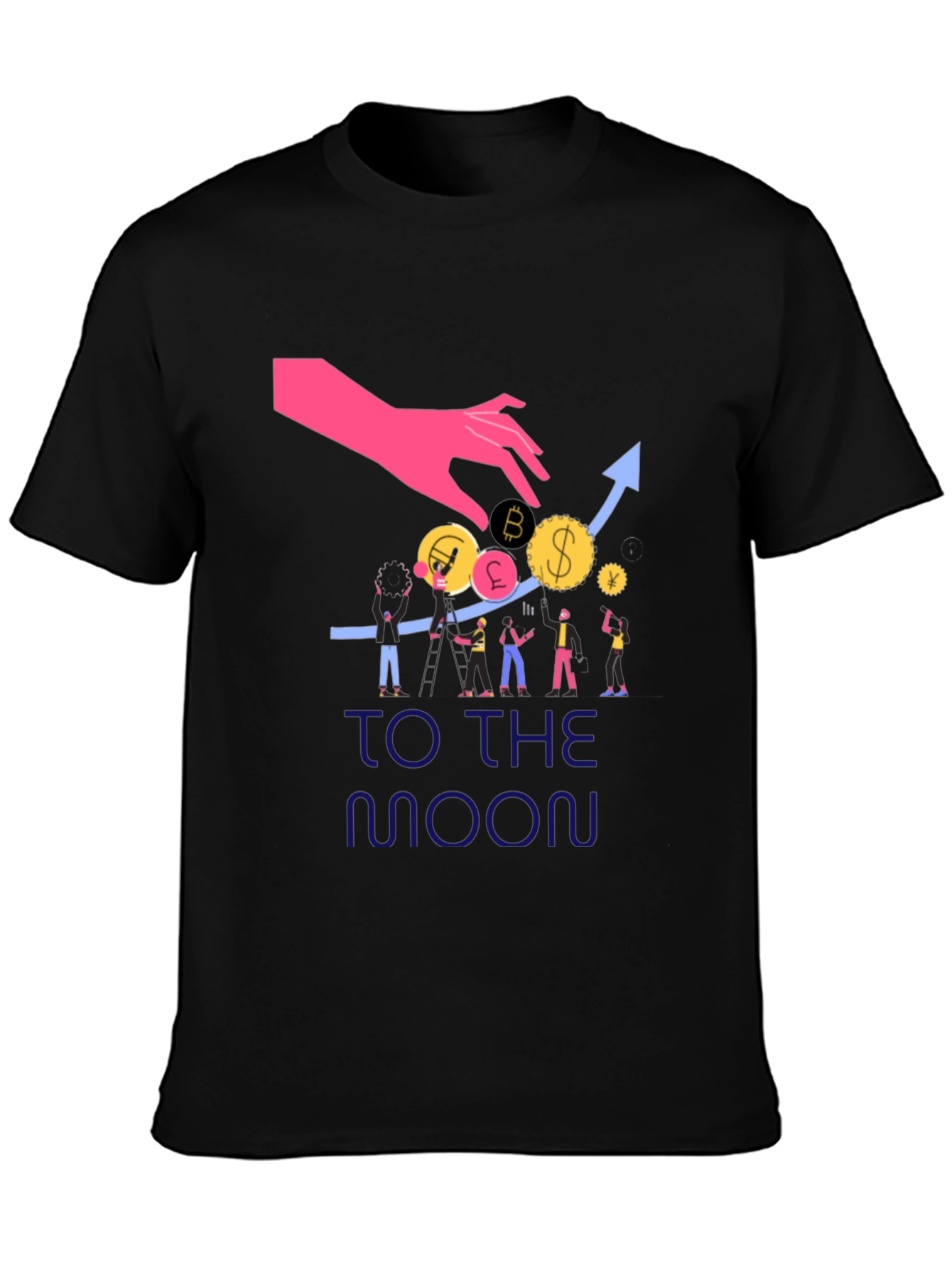 Black To the Moon Graphic Tee view 3