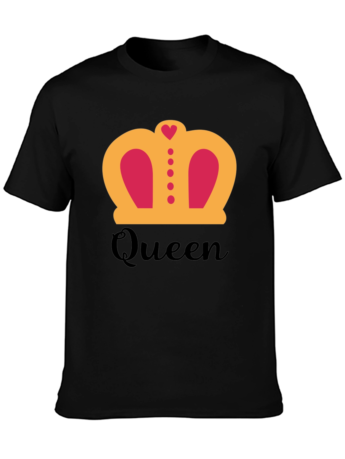 Black Queen Crown Graphic T-Shirt - Black view 3