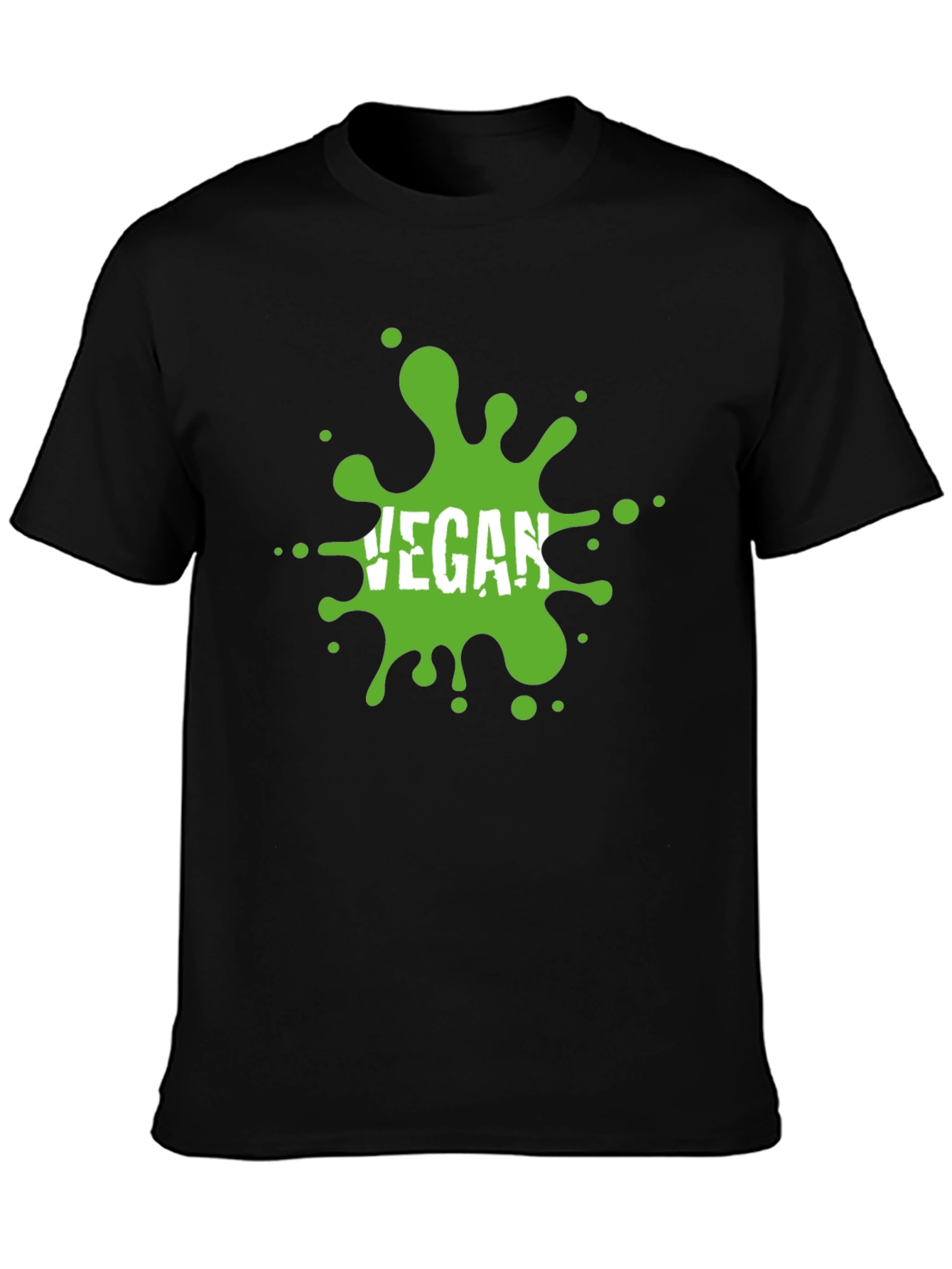 Black Vegan Splatter T-Shirt - Eco-Friendly & Stylish view 3