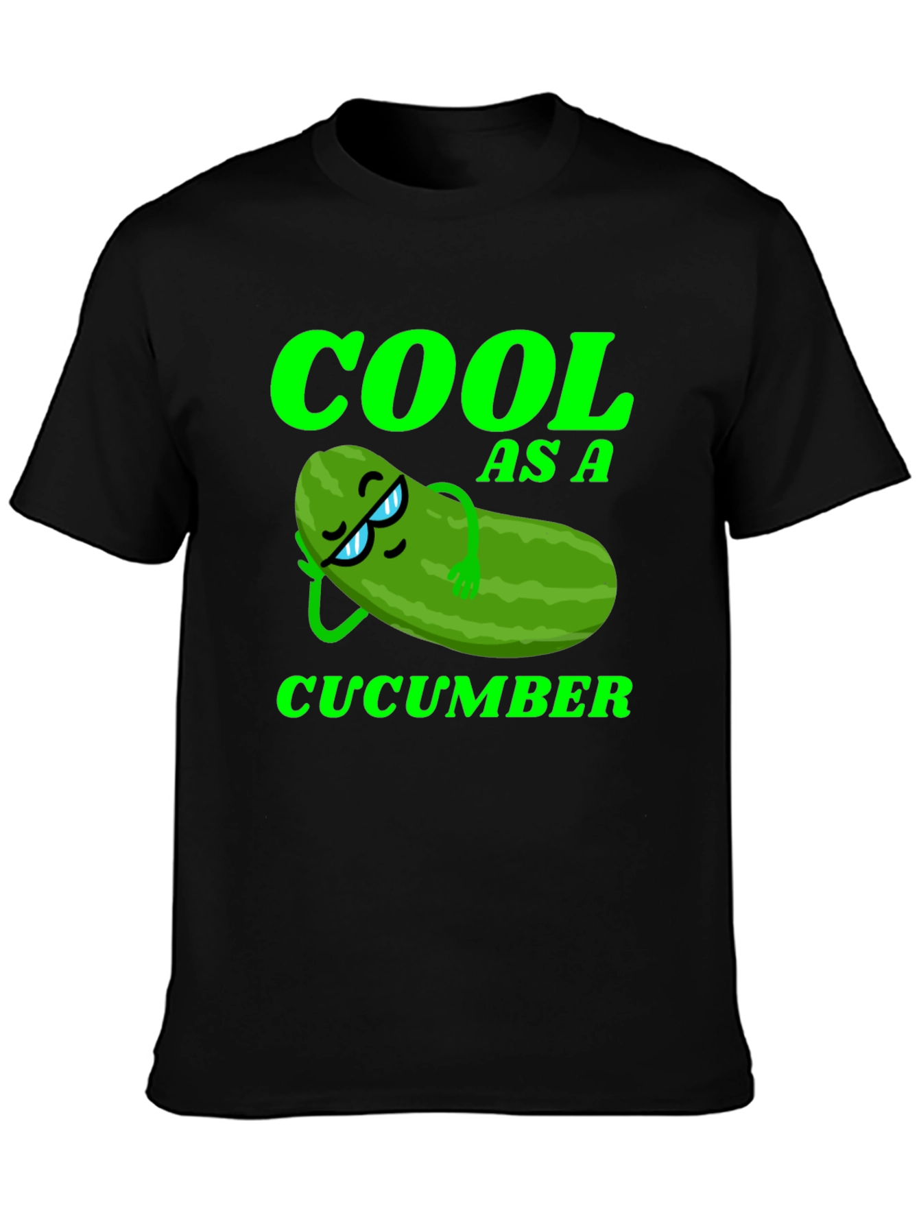 Black Cool As A Cucumber Graphic Tee - Relaxed Style view 3