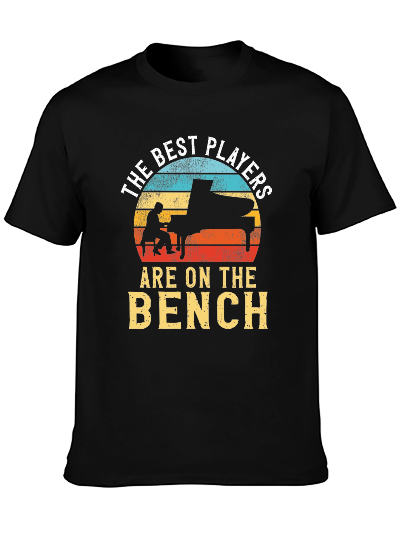 Black The Best Players are on the Bench T-Shirt - Piano Lover view 3