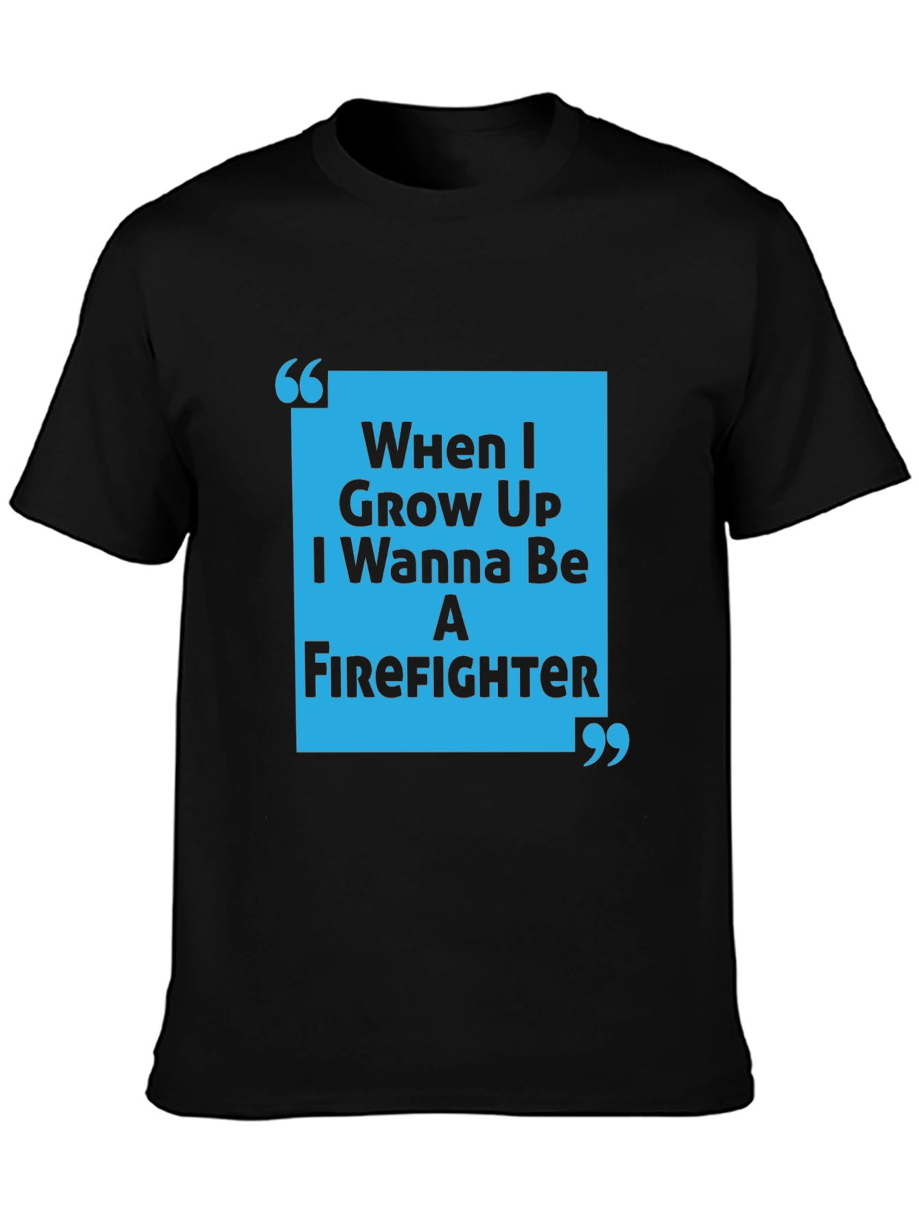 Black Firefighter Aspirations T-Shirt - "When I Grow Up" view 3