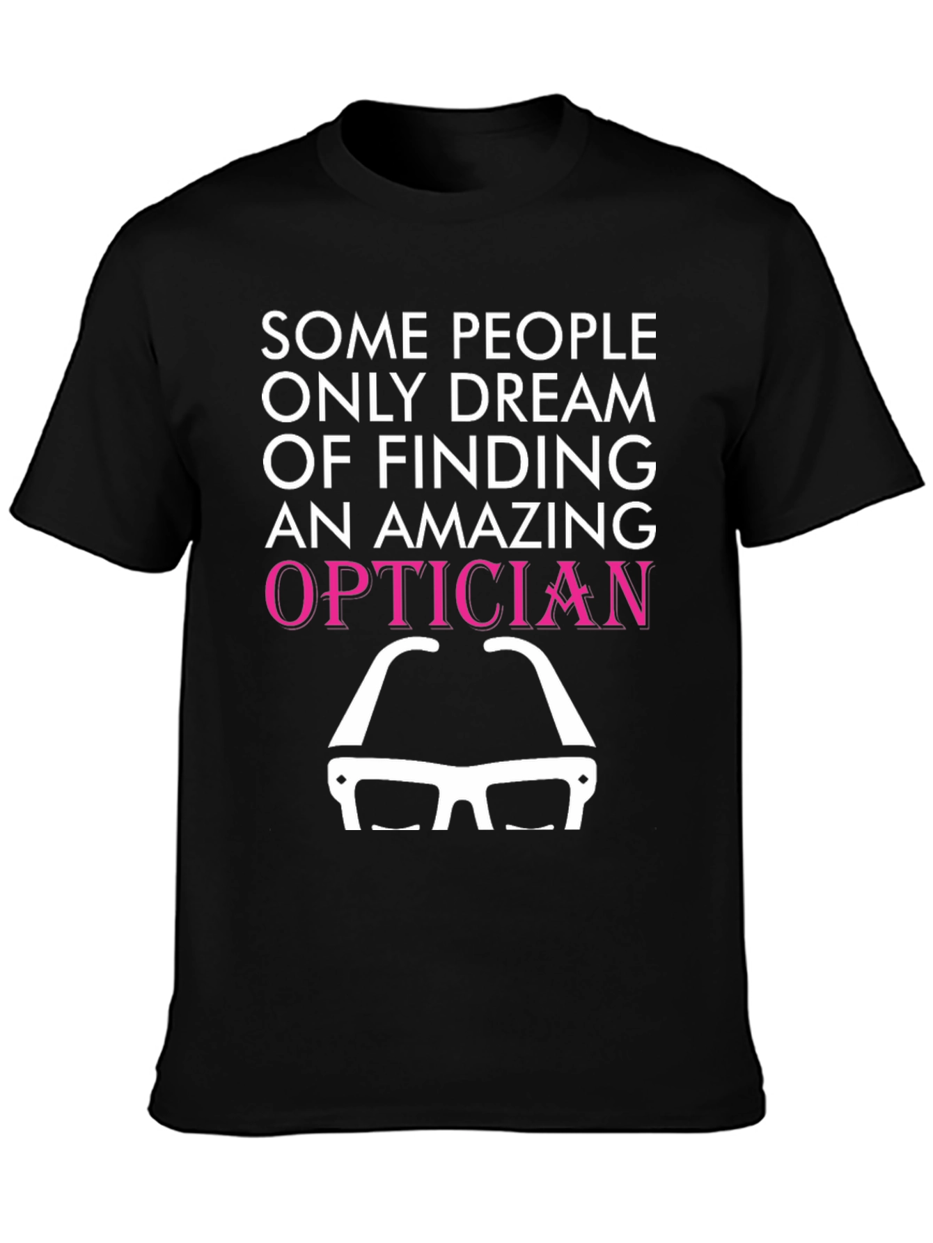 Black Amazing Optician T-Shirt, Funny Eye Doctor Gift view 3