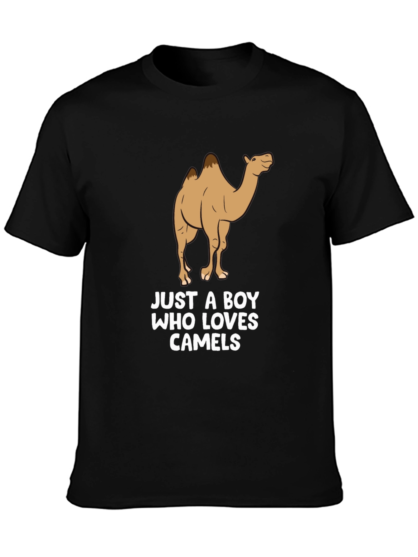 Black Camel Lover T-Shirt -  Men's Black Cotton Tee view 3