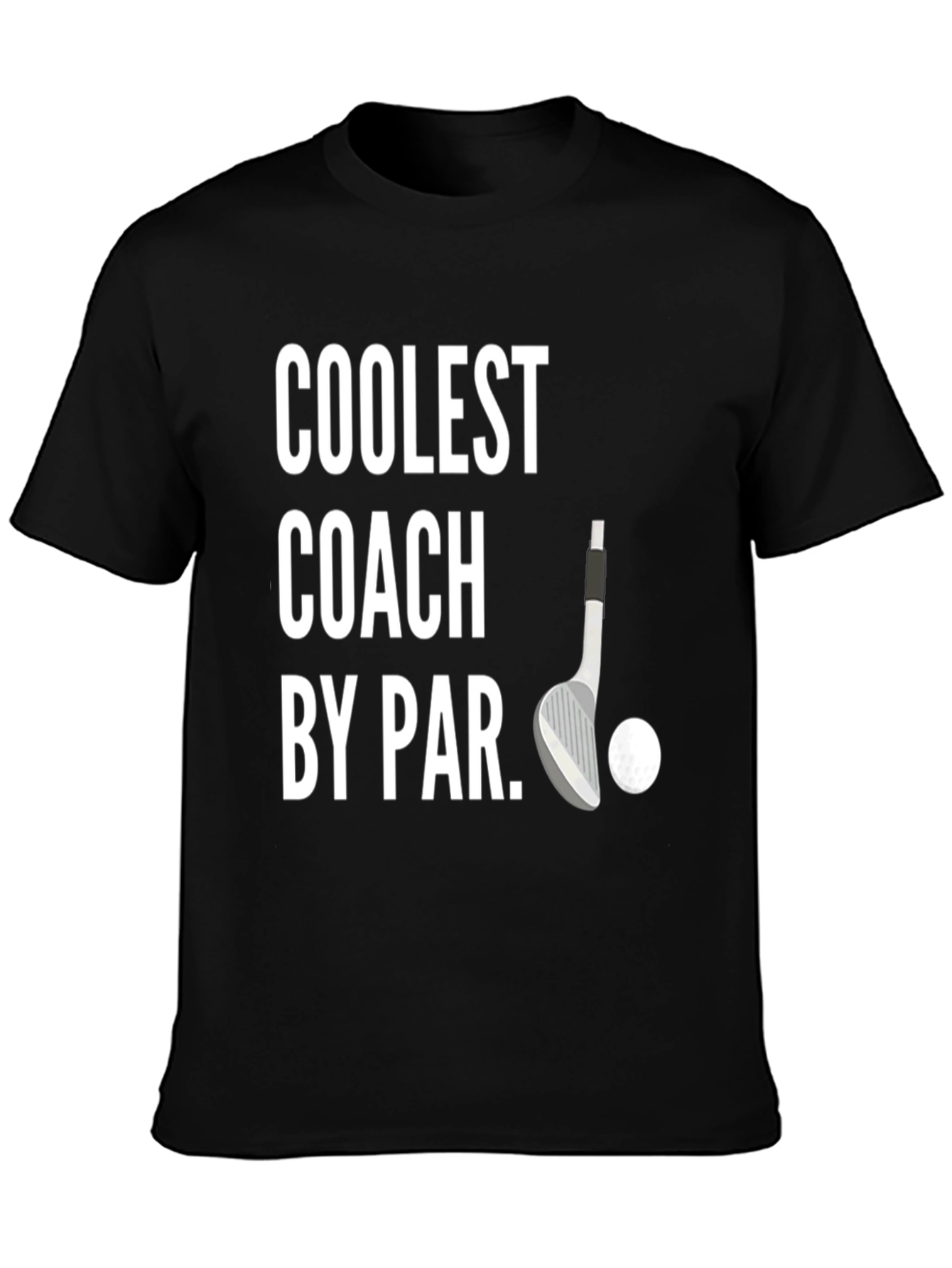 Black Coolest Coach By Par Golf T-Shirt view 3