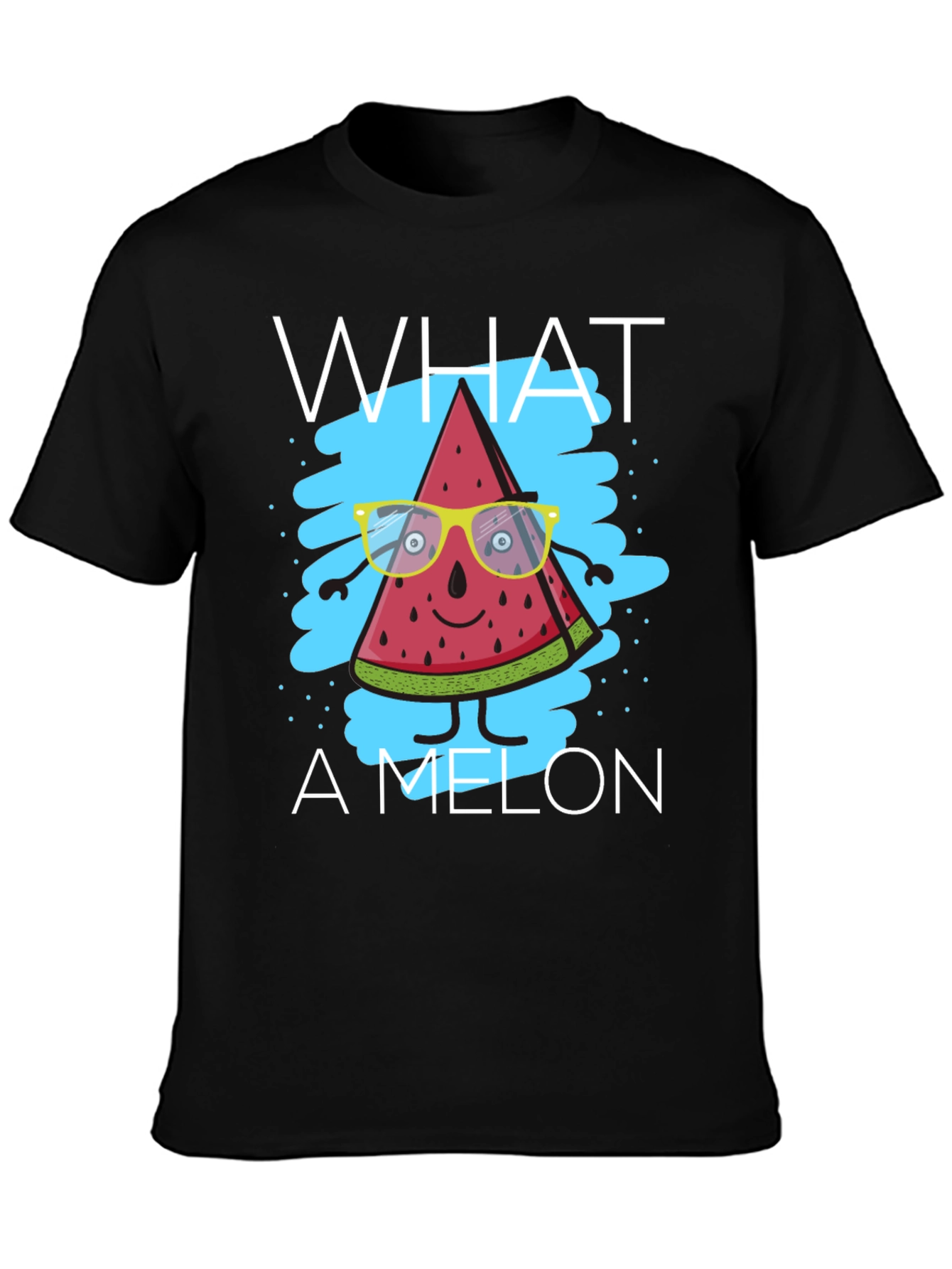 Black What A Melon Graphic T-Shirt view 3