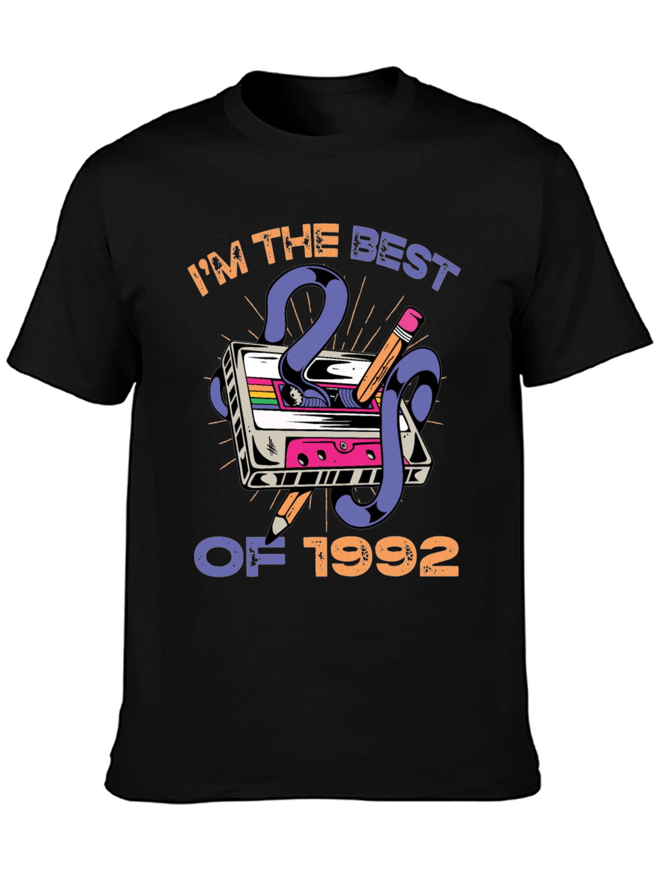 Black Best of 1992 Cassette Tape Graphic Tee view 3