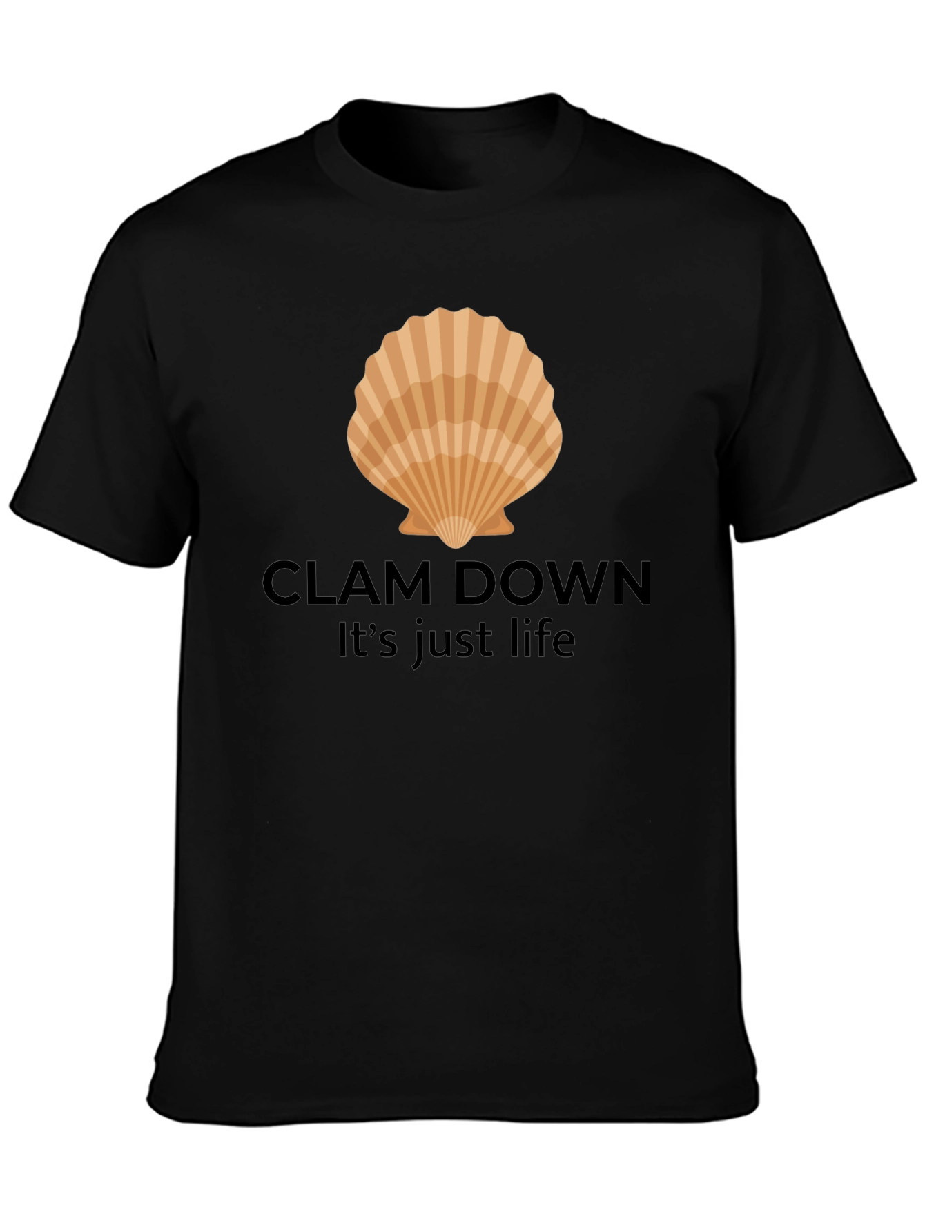 Black Clam Down Graphic T-Shirt view 3