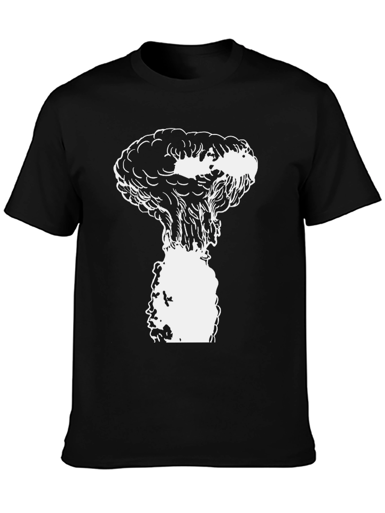 Black Mushroom Cloud Graphic Tee - Black view 3