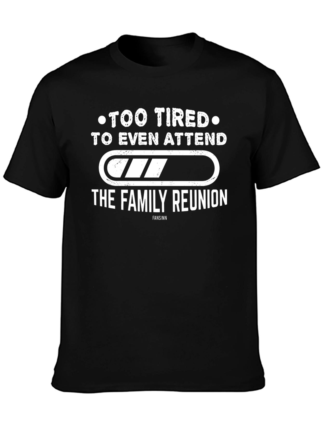 Black Too Tired Family Reunion Graphic Tee - Black Cotton Shirt view 3