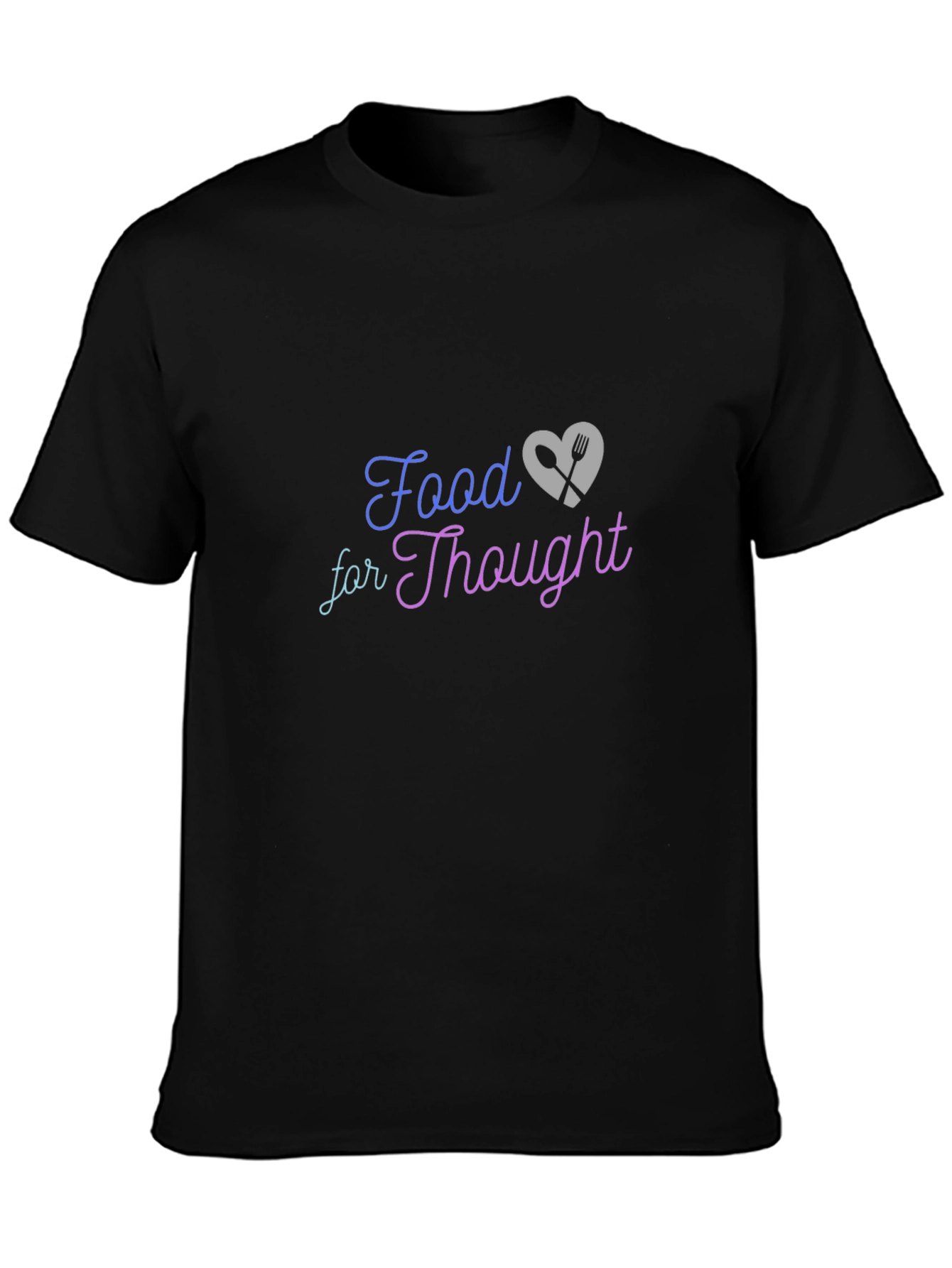 Black Food for Thought Graphic T-Shirt - Unisex Soft Cotton Tee view 3