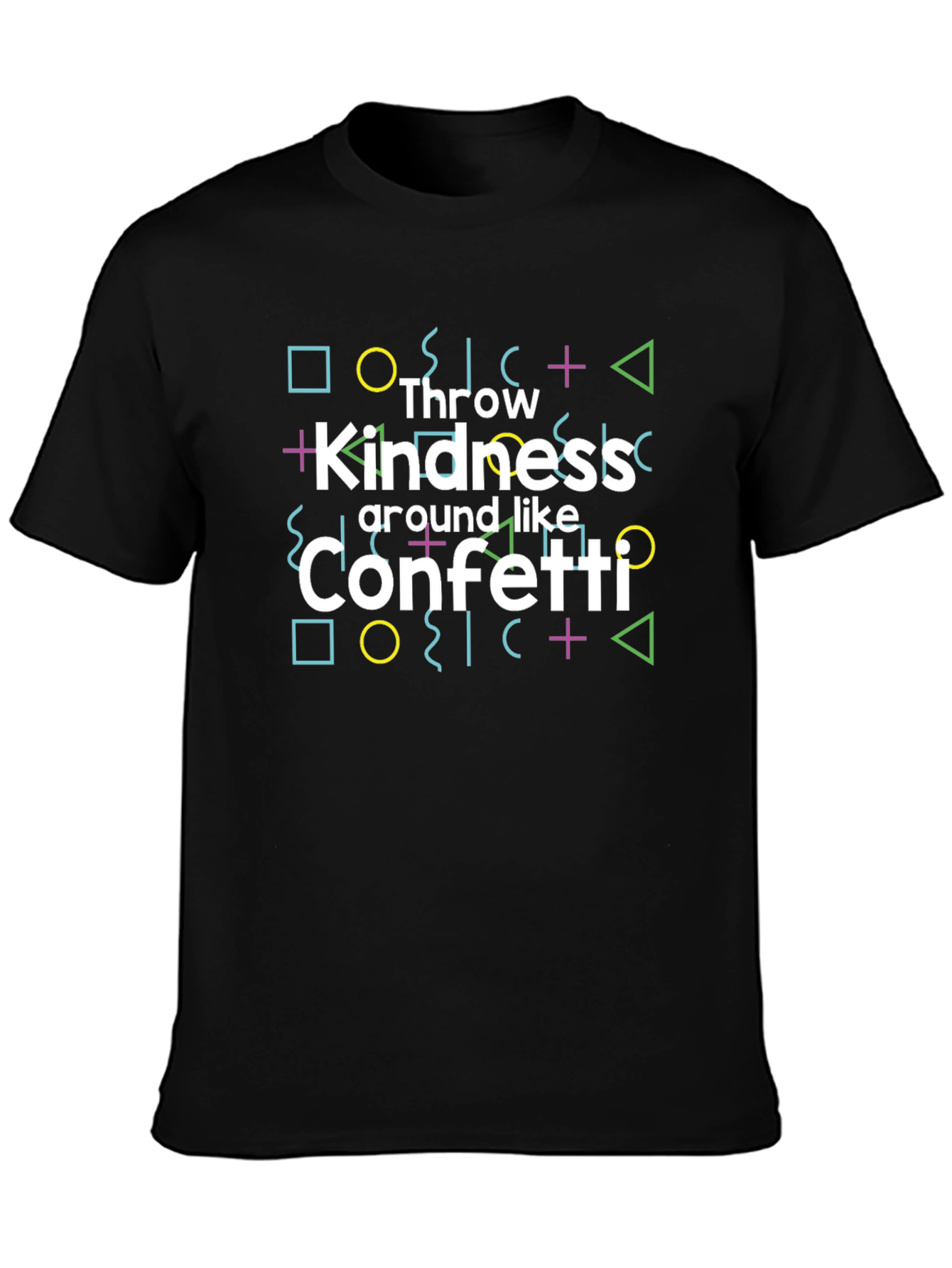 Black Kindness Confetti Graphic Tee - Spread Joy! view 3