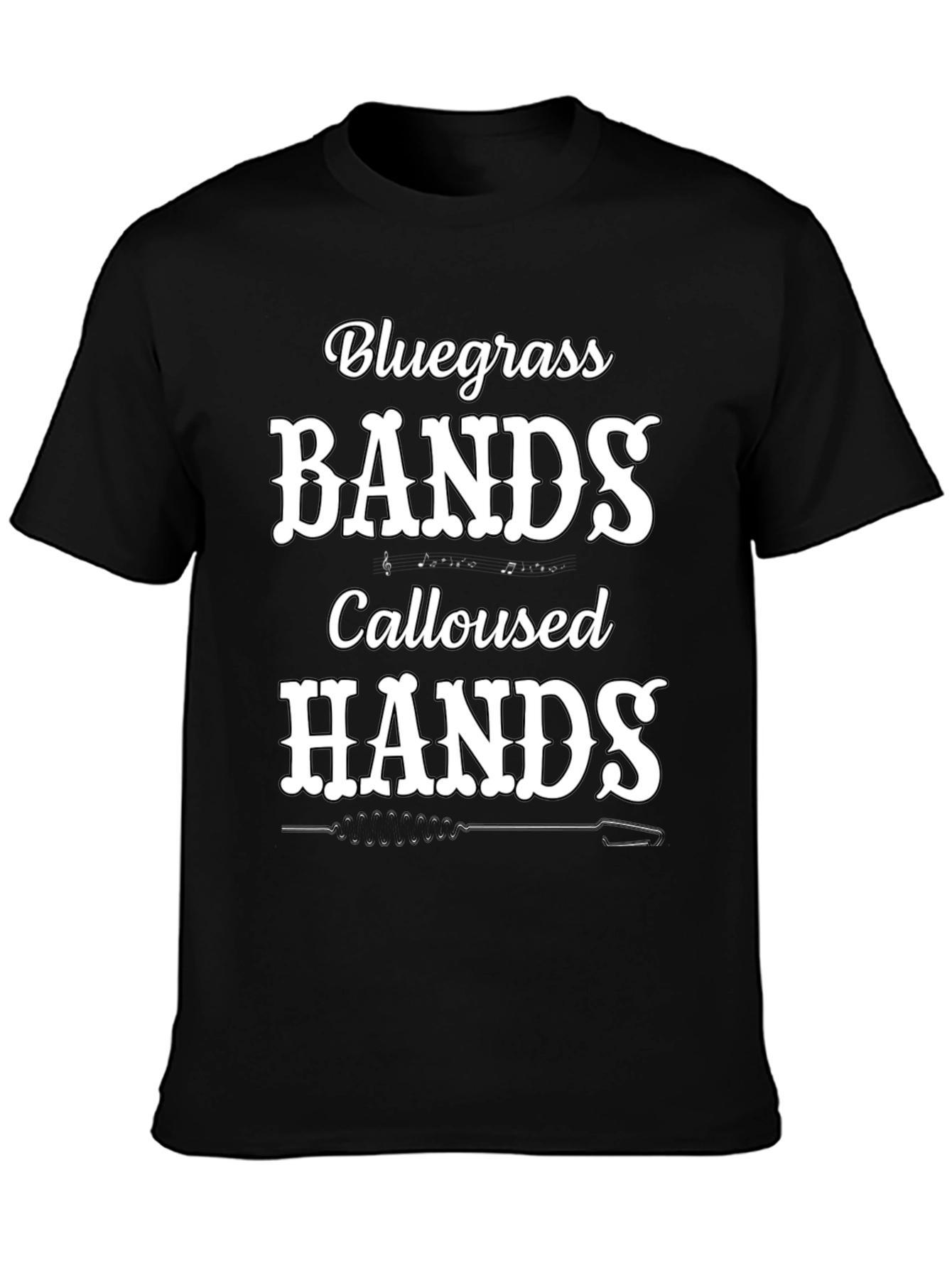 Black Bluegrass Bands Calloused Hands Black T-Shirt view 3