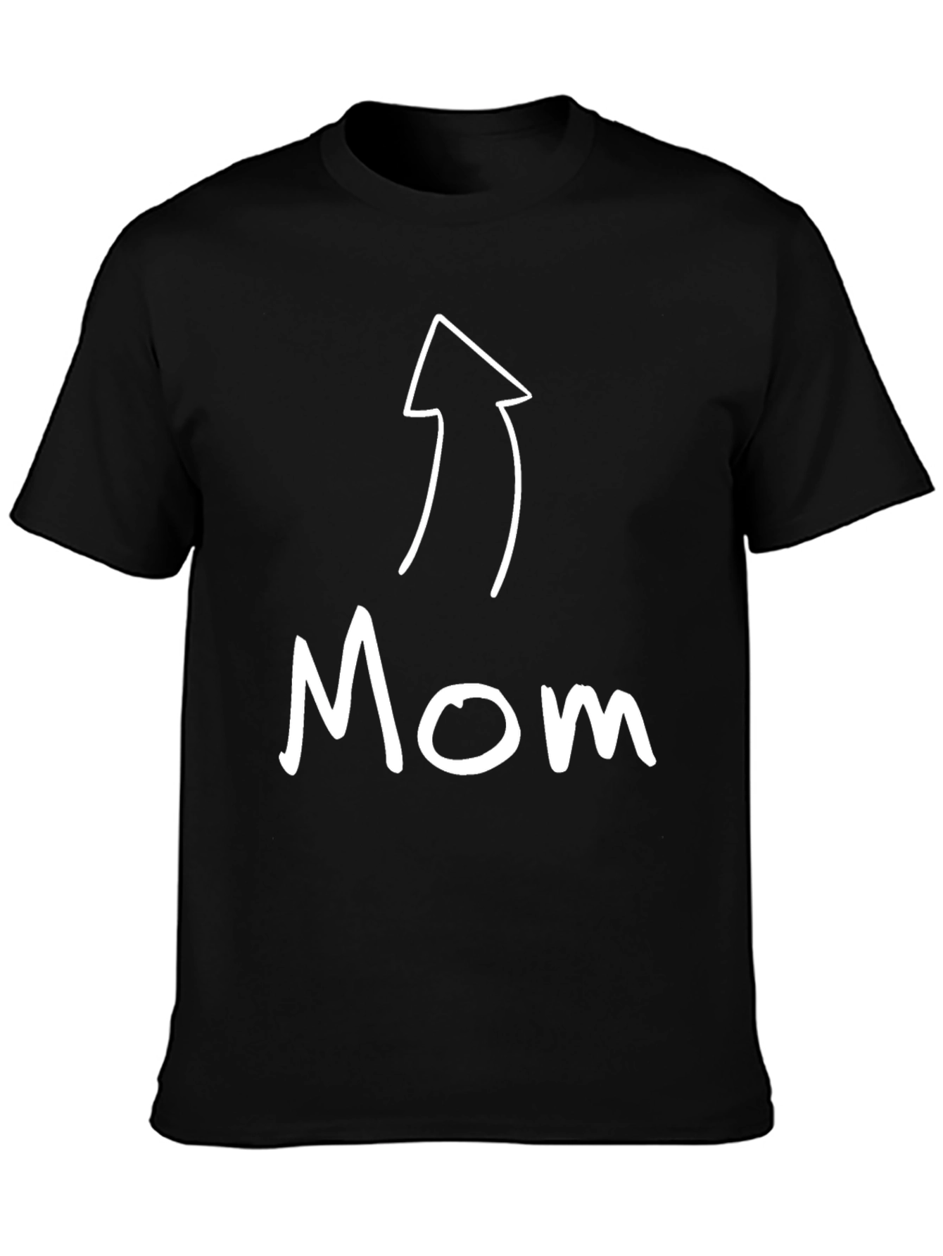 Black Funny 'Mom' Arrow T-Shirt view 3