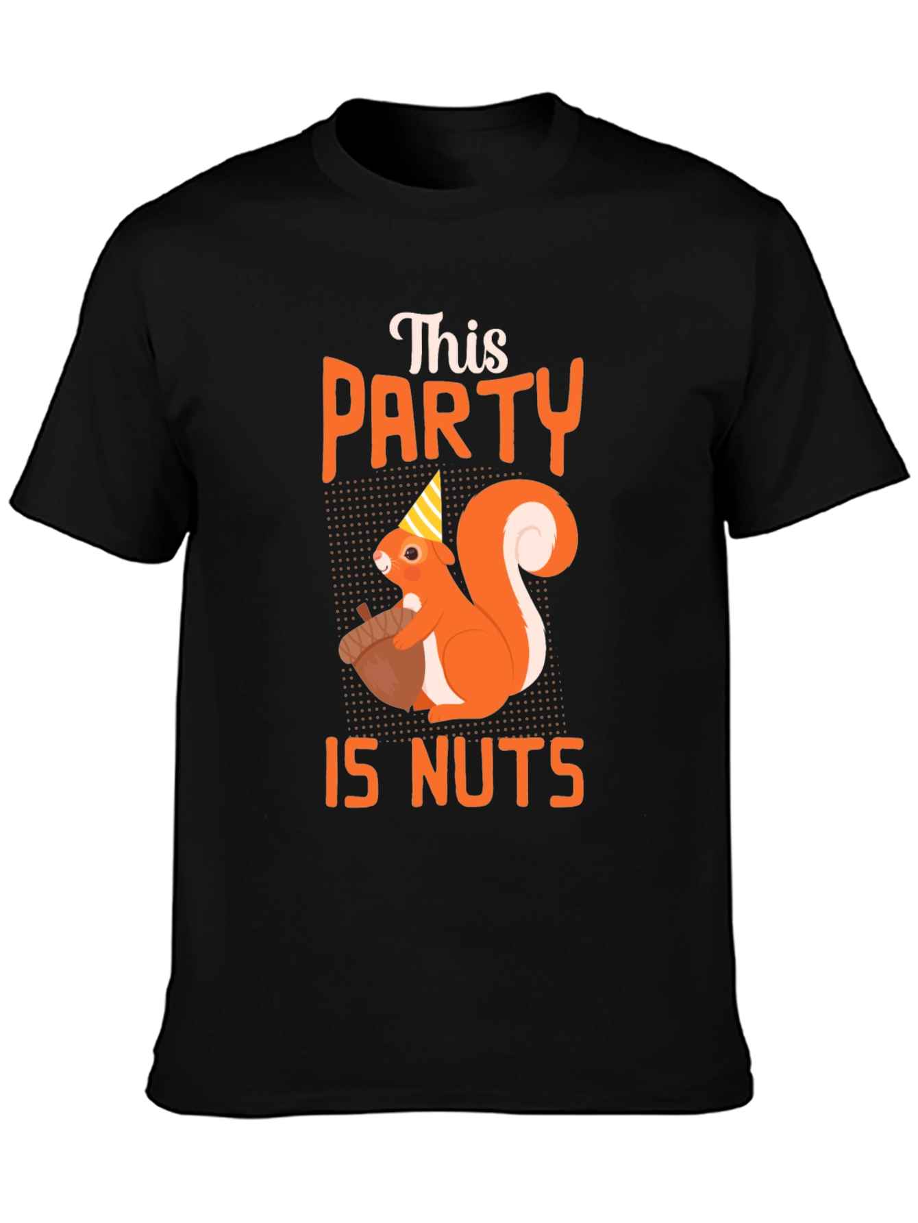 Black This Party Is Nuts T-Shirt Funny Squirrel Tee view 3
