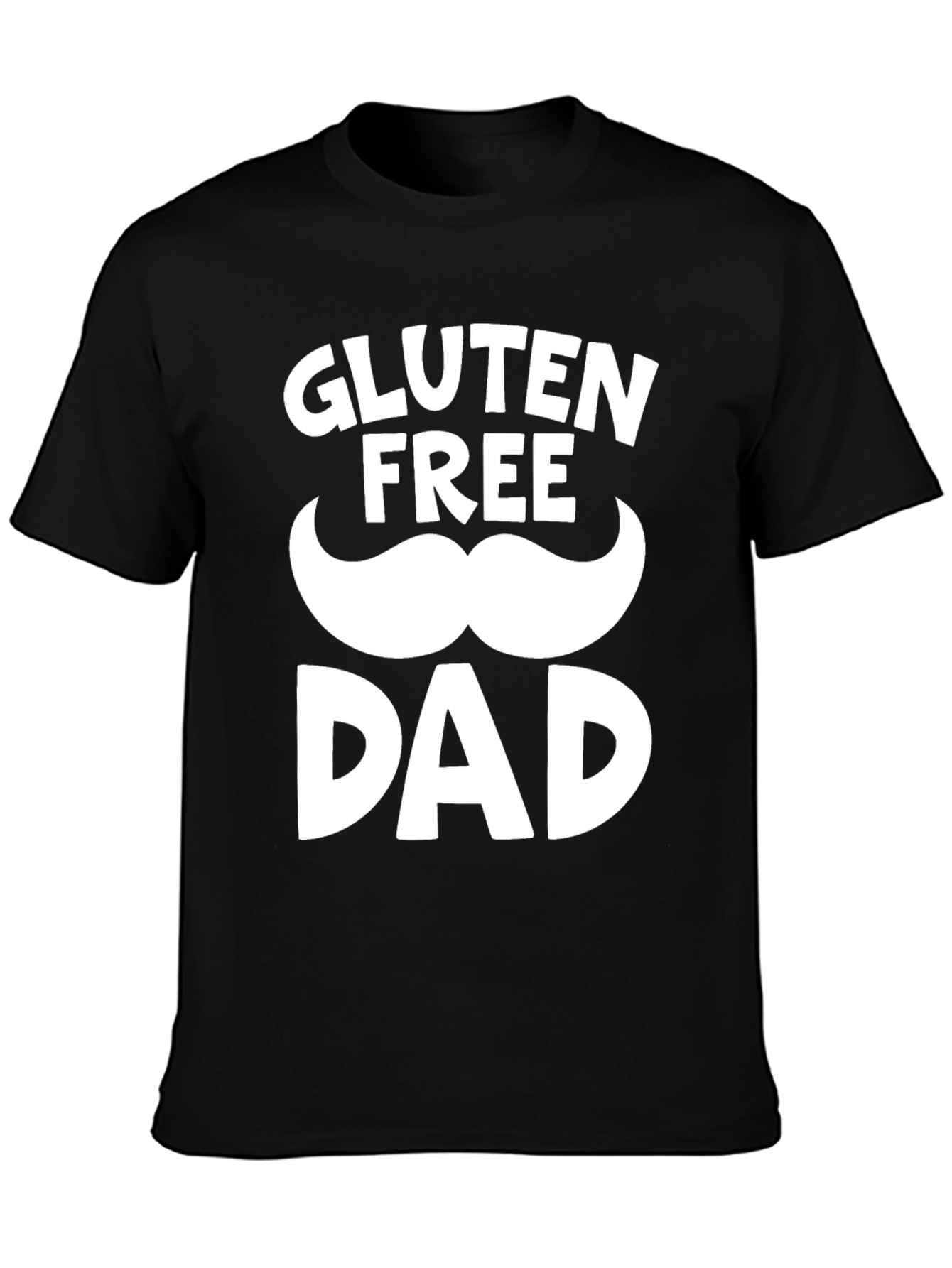 Black Gluten Free Dad Black Graphic T-Shirt view 3