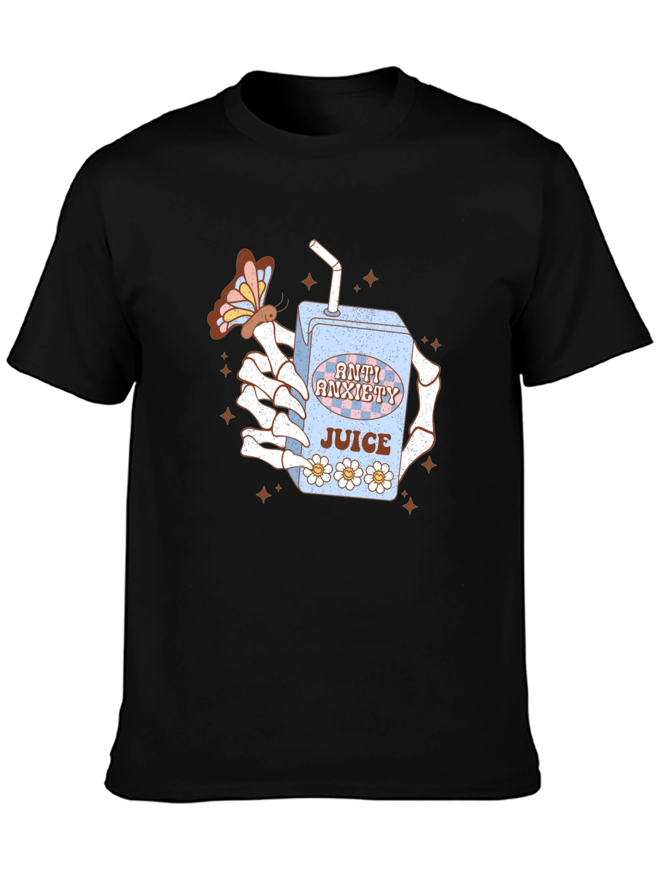 Black Anti Anxiety Juice Graphic Tee - Relaxed Fit view 3