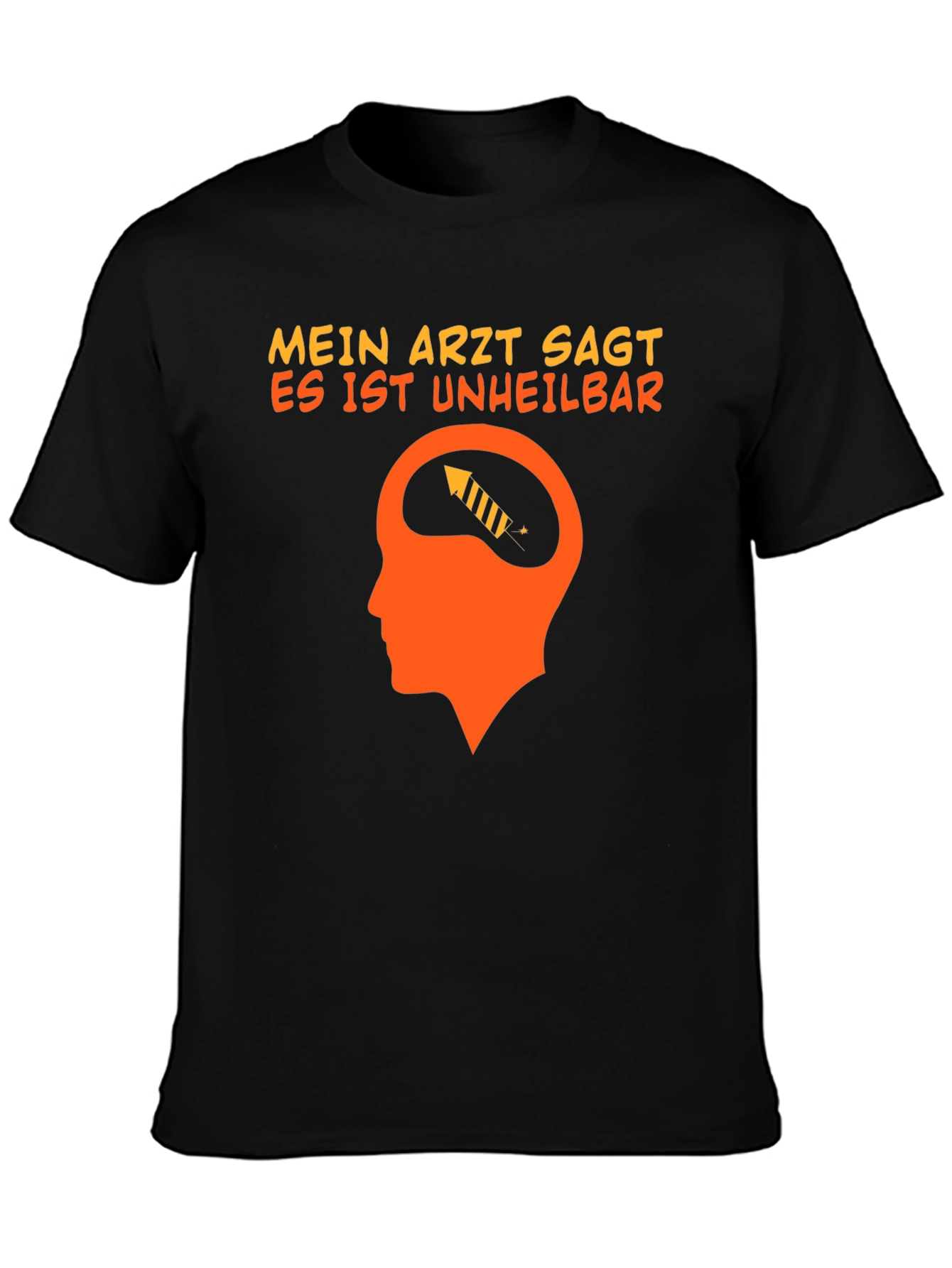 Black Mein Arzt Sagt T-Shirt Funny German Text Tee view 3