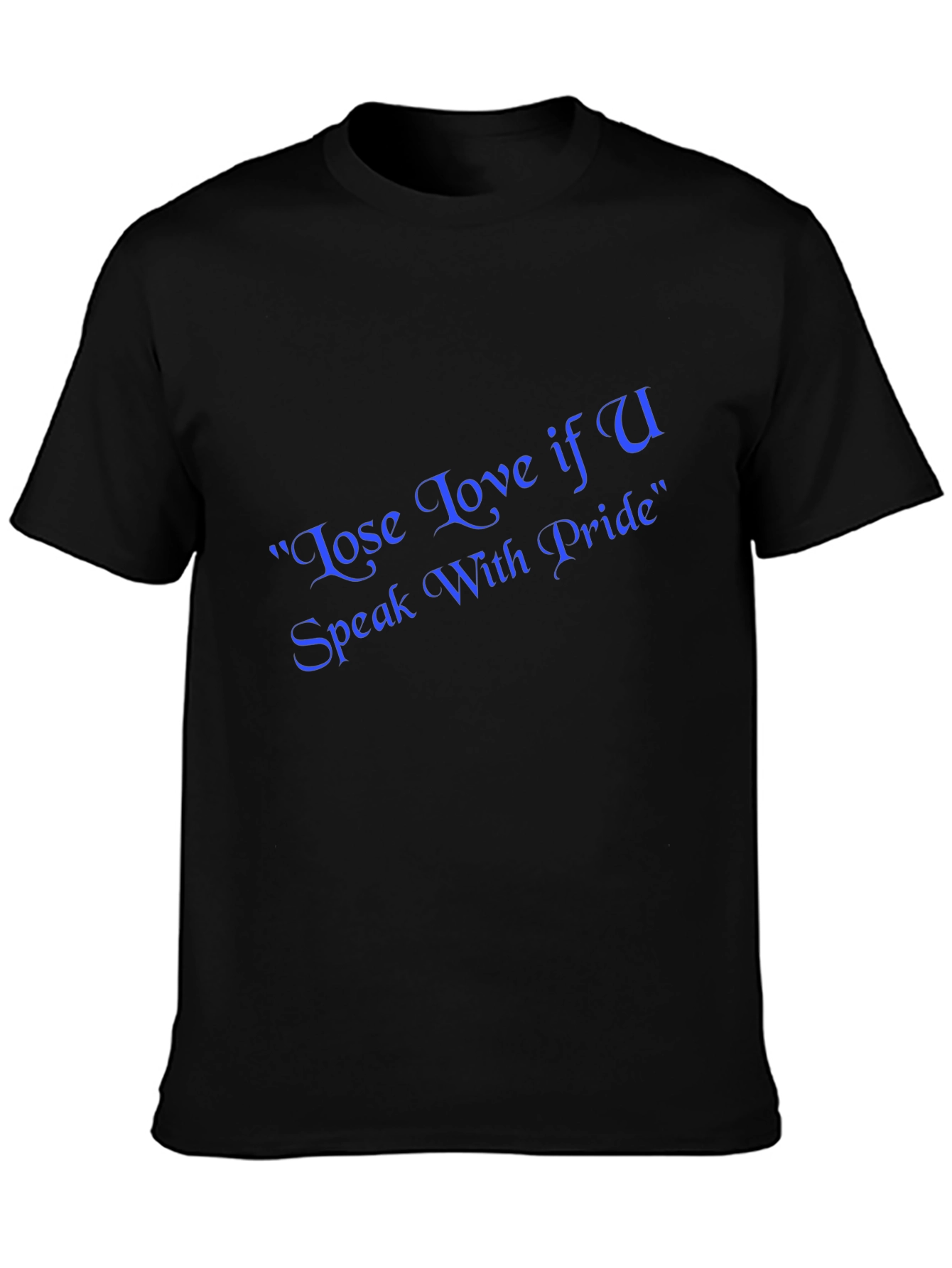 Black Lose Love Pride Graphic Tee - Black view 3