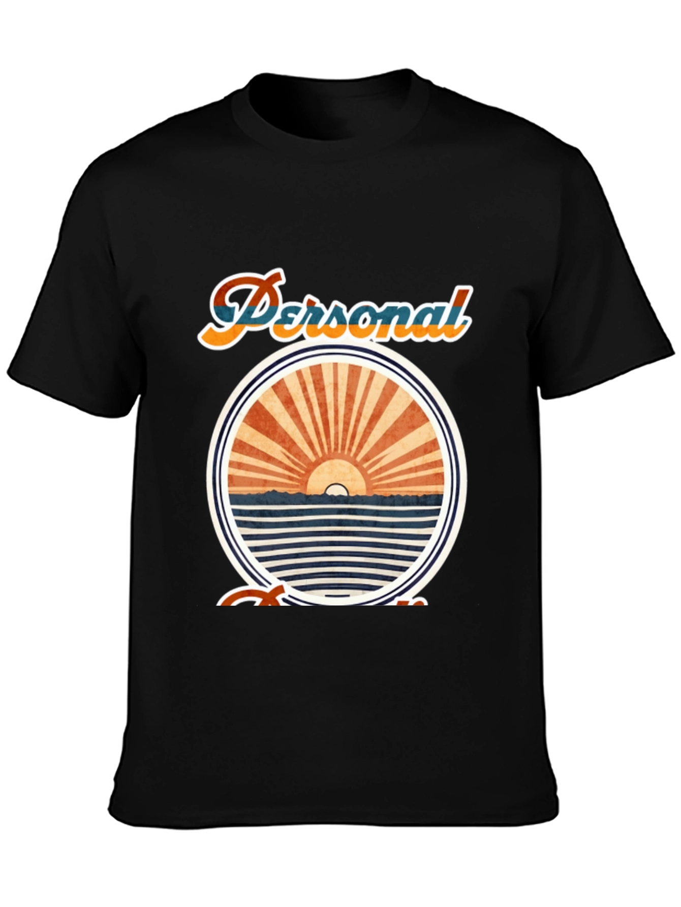 Black Personal Cruise T-Shirt - Black Crew Neck view 3