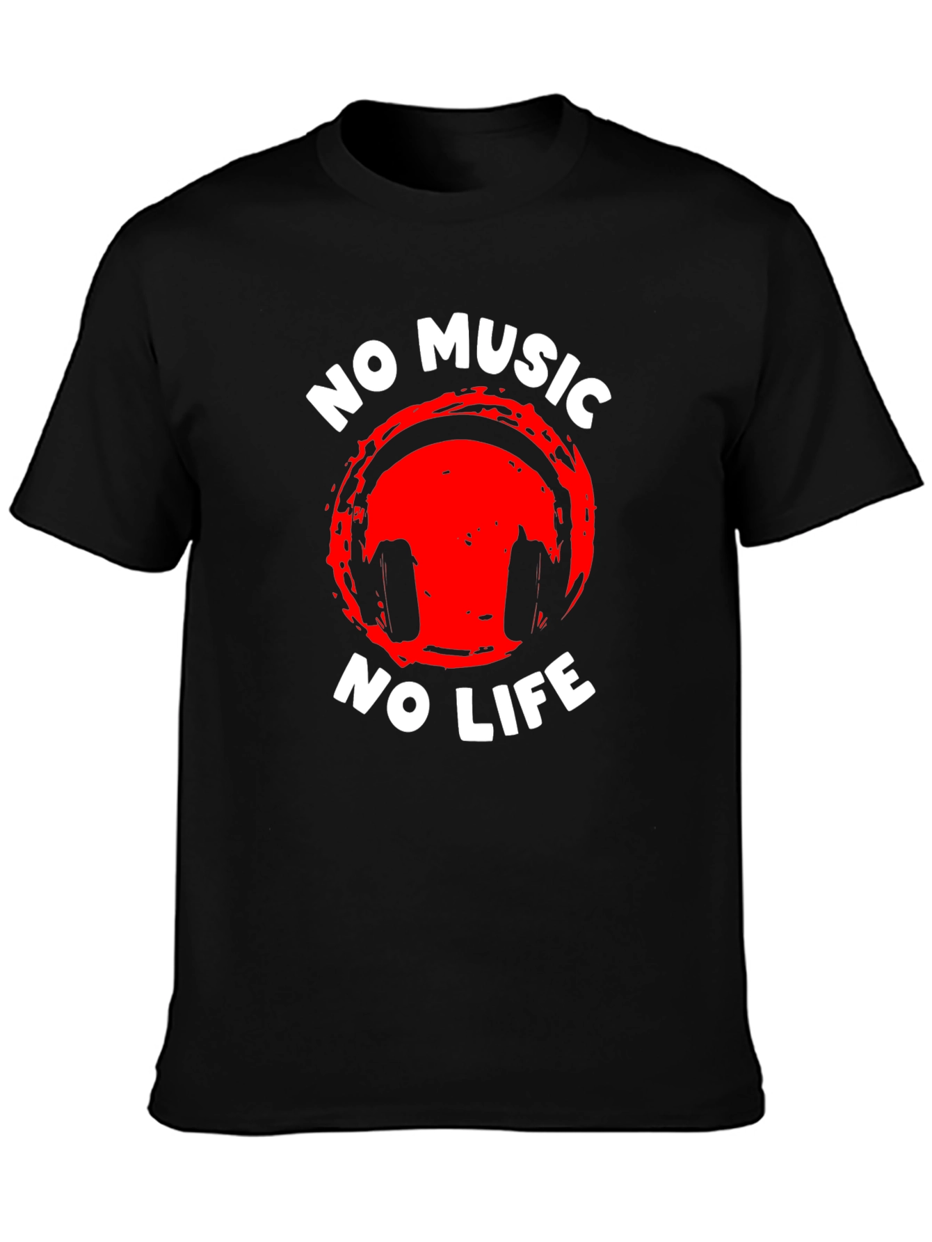 Black No Music No Life Graphic Tee - Premium Cotton view 3