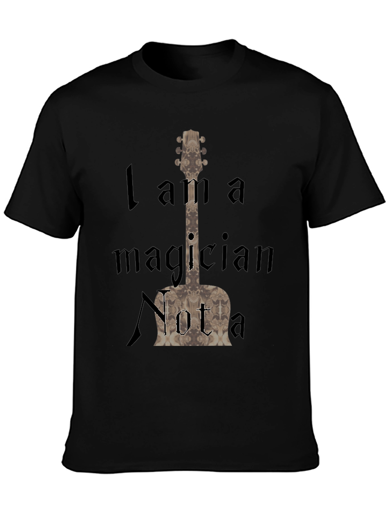 Black I am a Magician Nota Guitarist Tee view 3