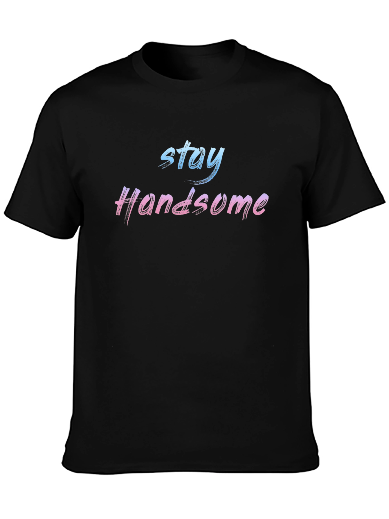 Black Stay Handsome Gradient Graphic Tee view 3