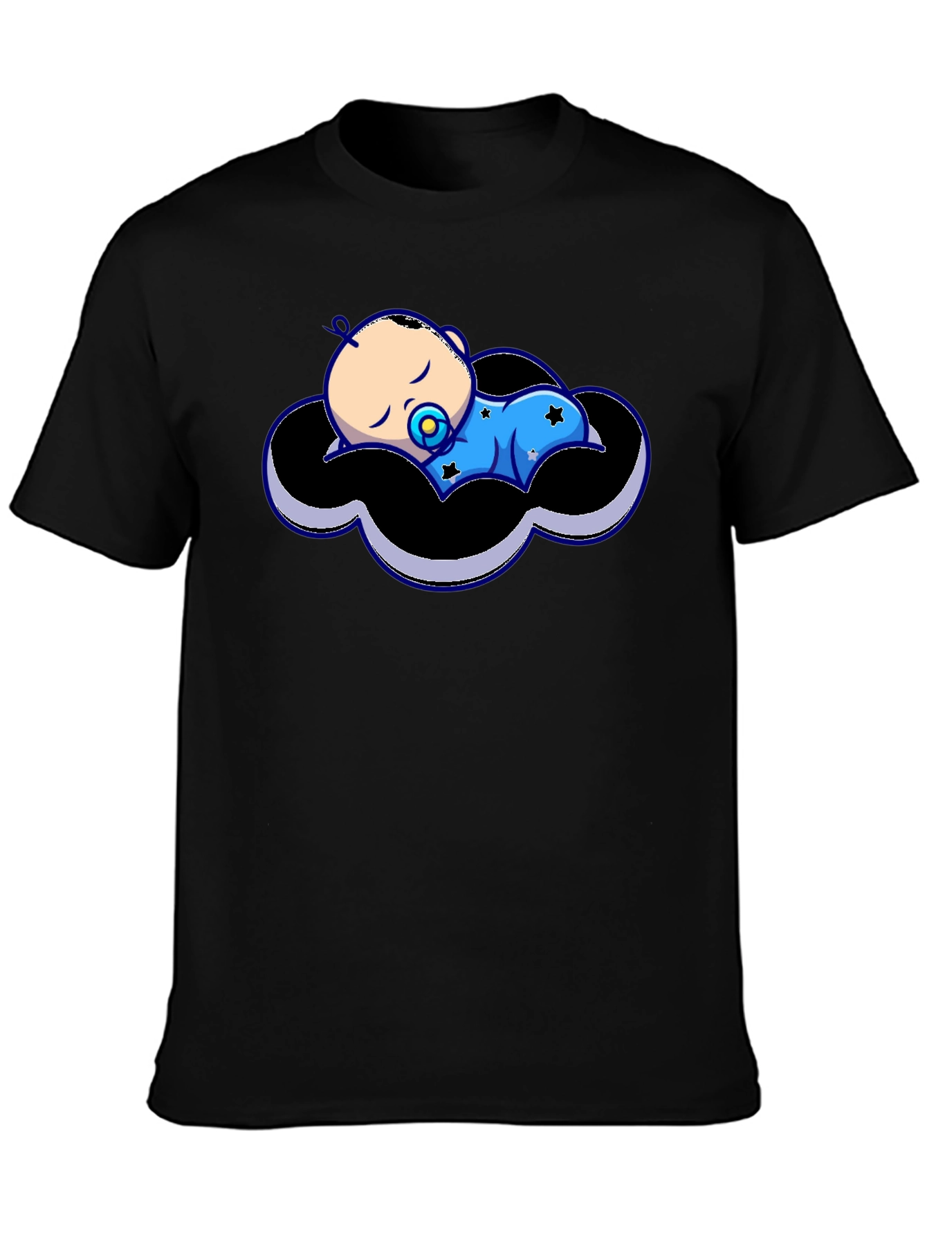 Black Baby Cloud Graphic Tee - Black view 3