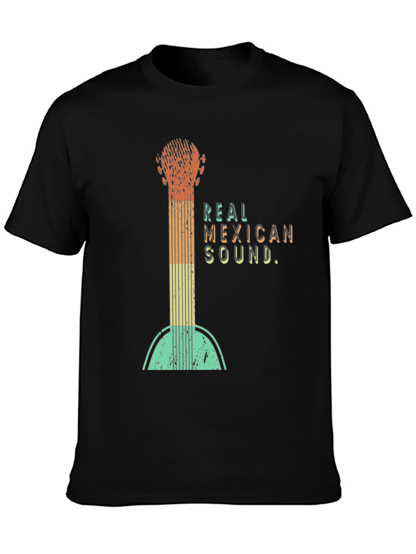 Black Real Mexican Sound Tee - Guitar Design view 3