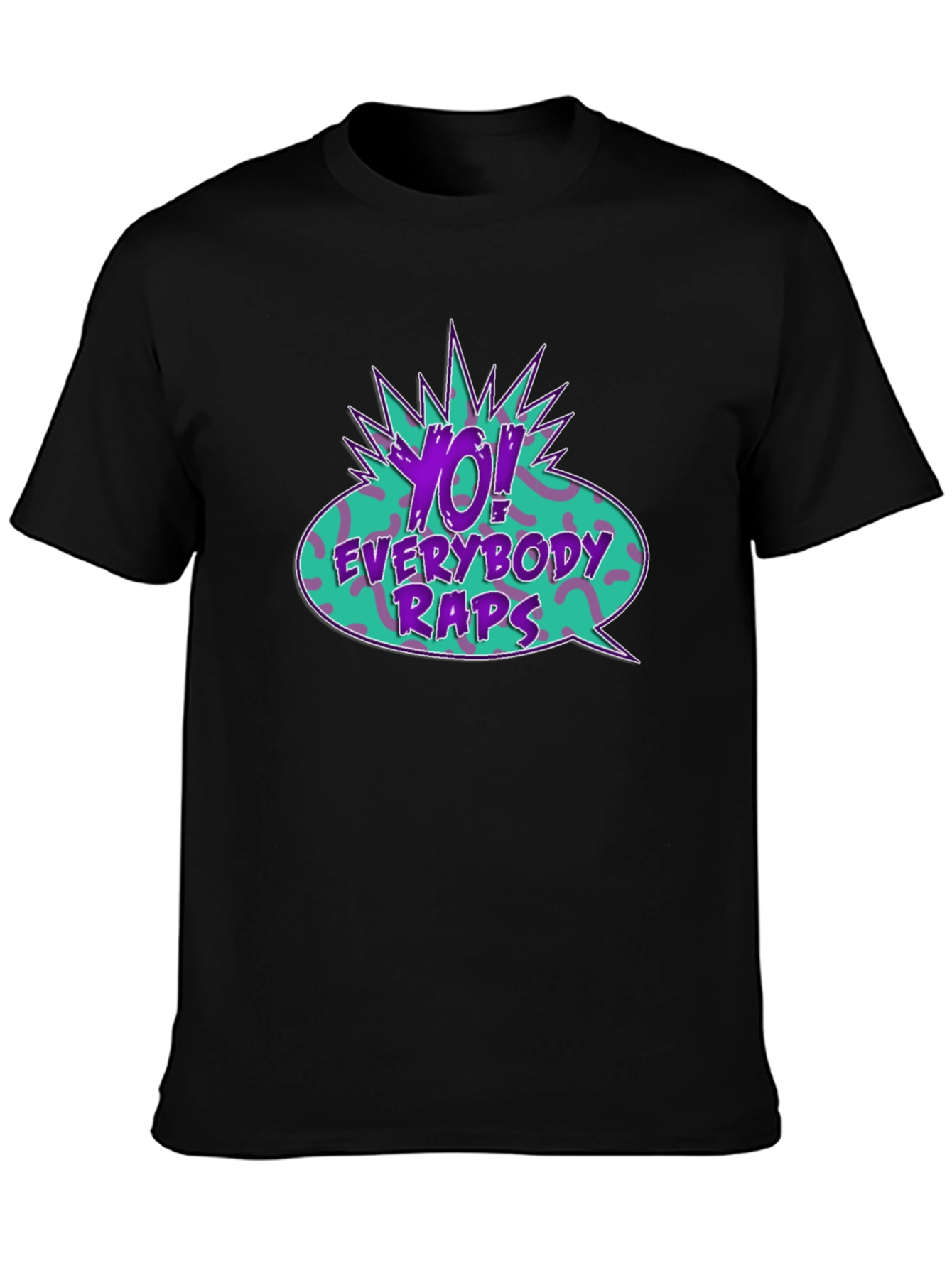 Black Yo! Everybody Raps Graphic Tee view 3