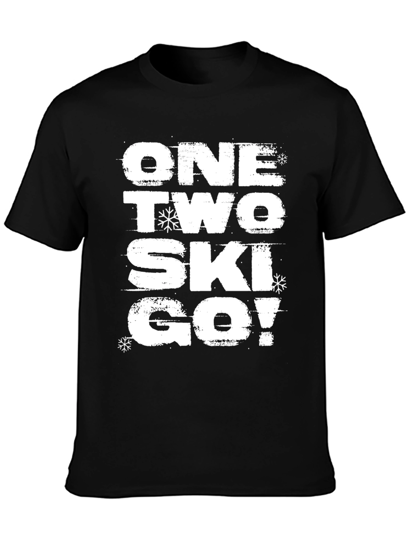 Black One Two Ski Go! Graphic Tee view 3