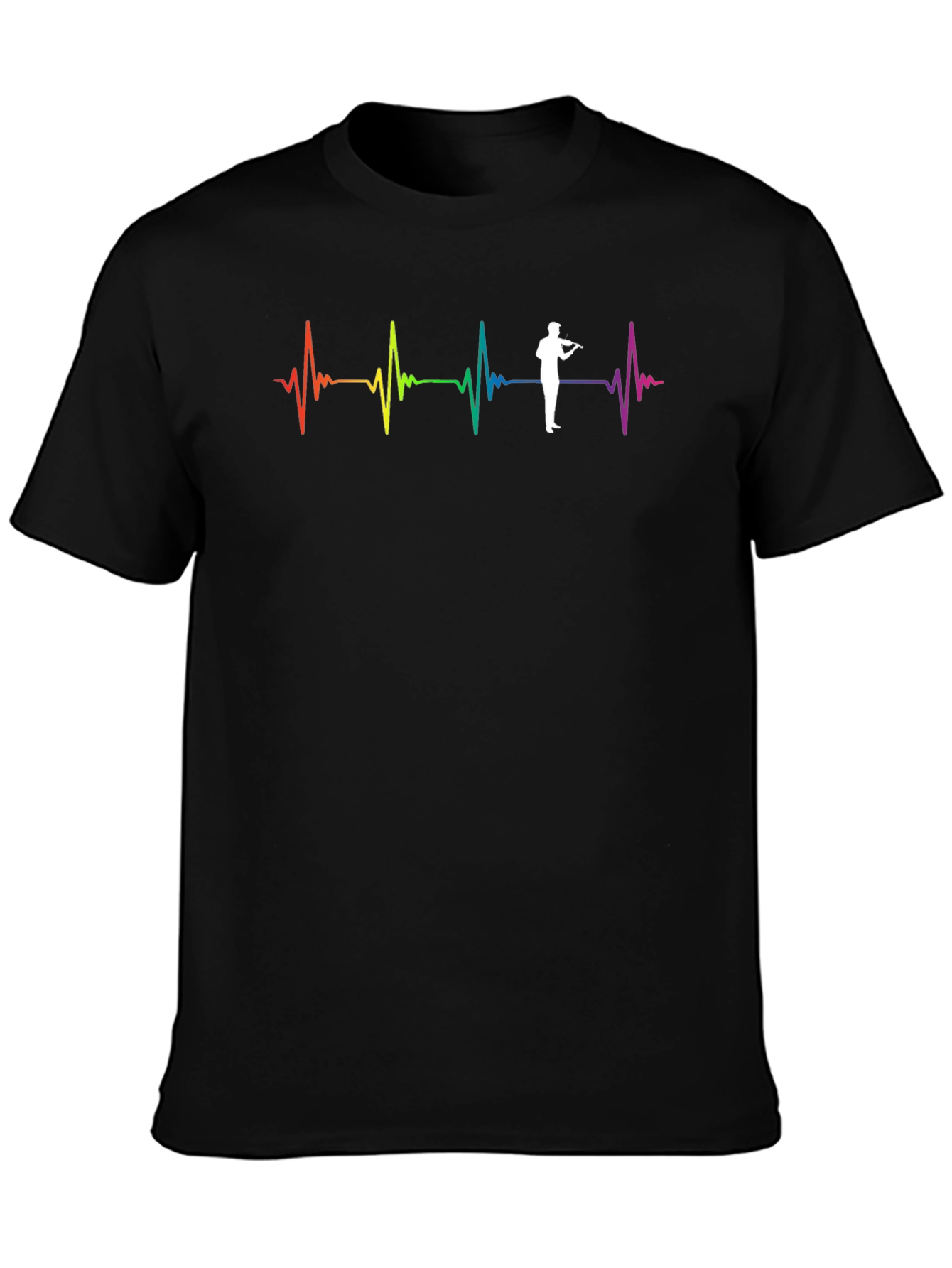 Black Violin Heartbeat T-Shirt - Musical Pulse Tee view 3