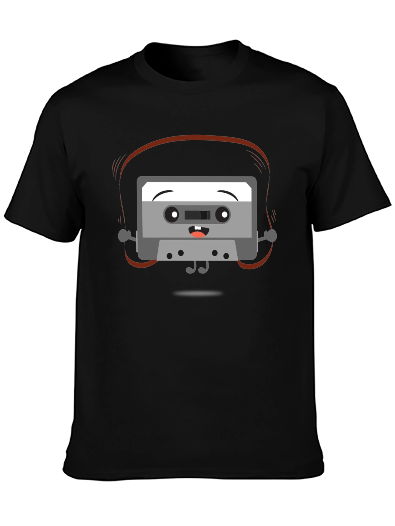 Black Retro Mixtape T-Shirt - Musical Throwback view 3