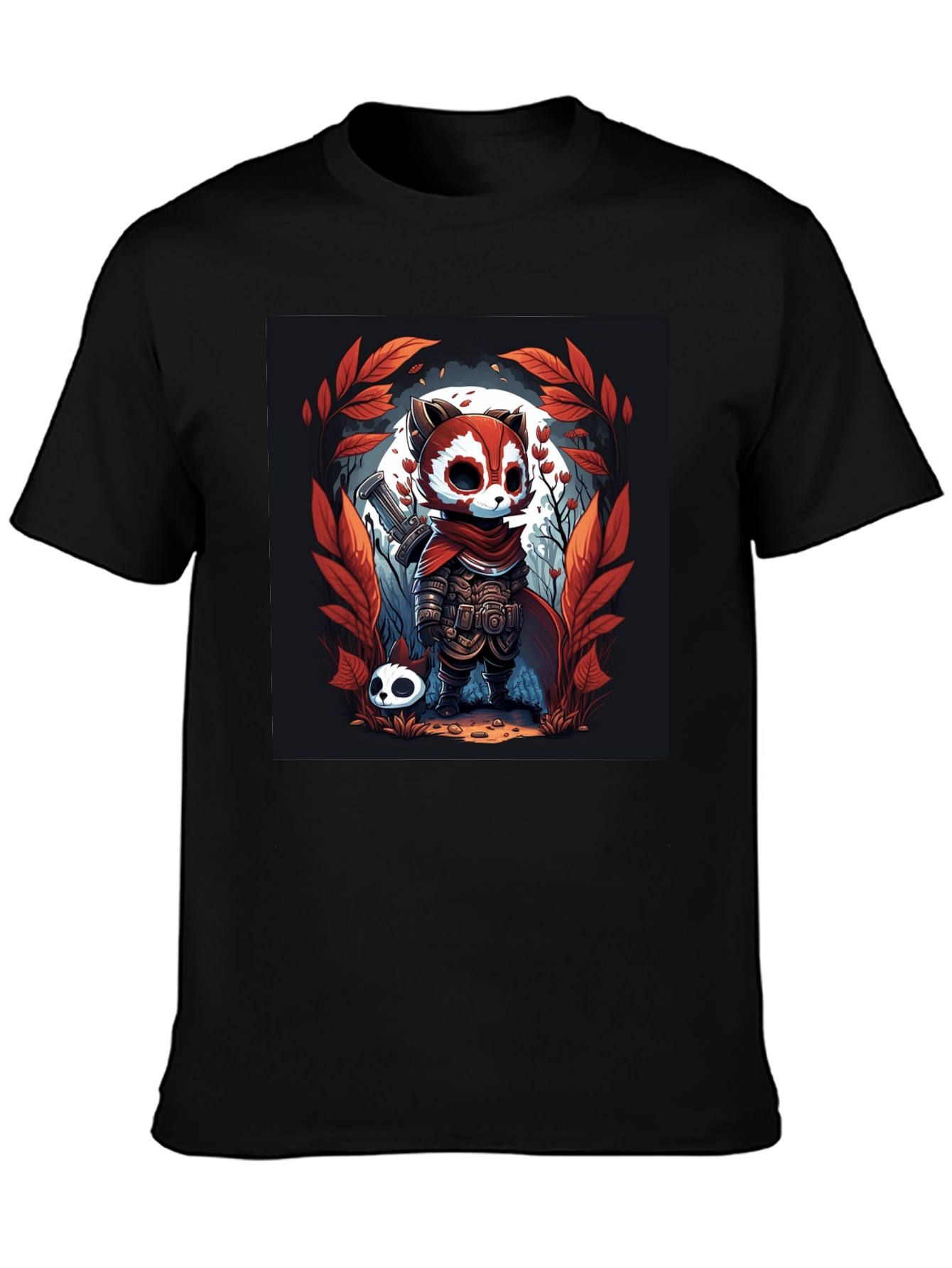 Black Guardian Raccoon Graphic T-Shirt view 3