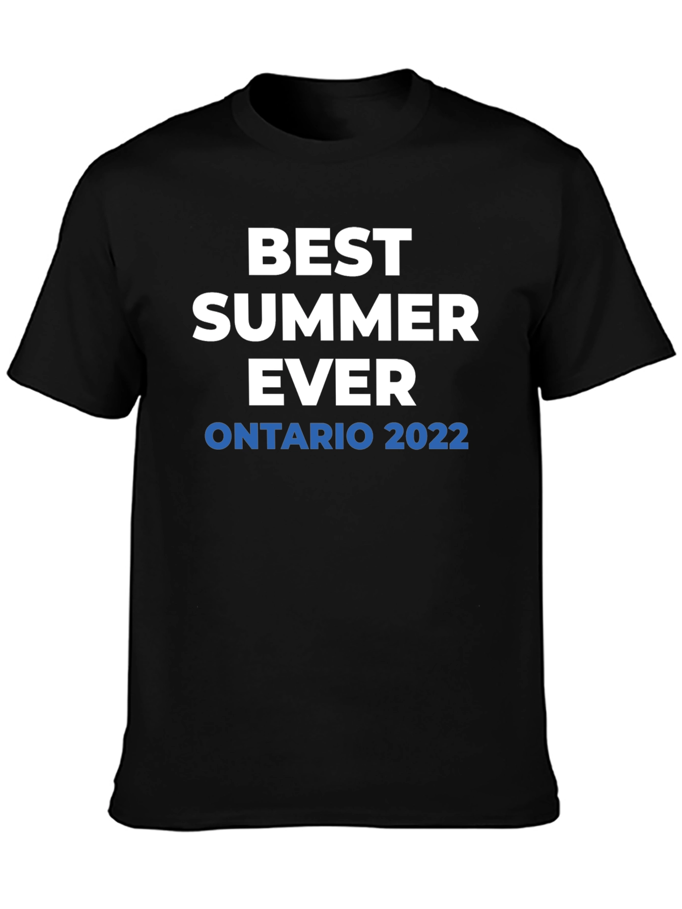 Black Best Summer Ever Ontario 2022 Black T-Shirt view 3