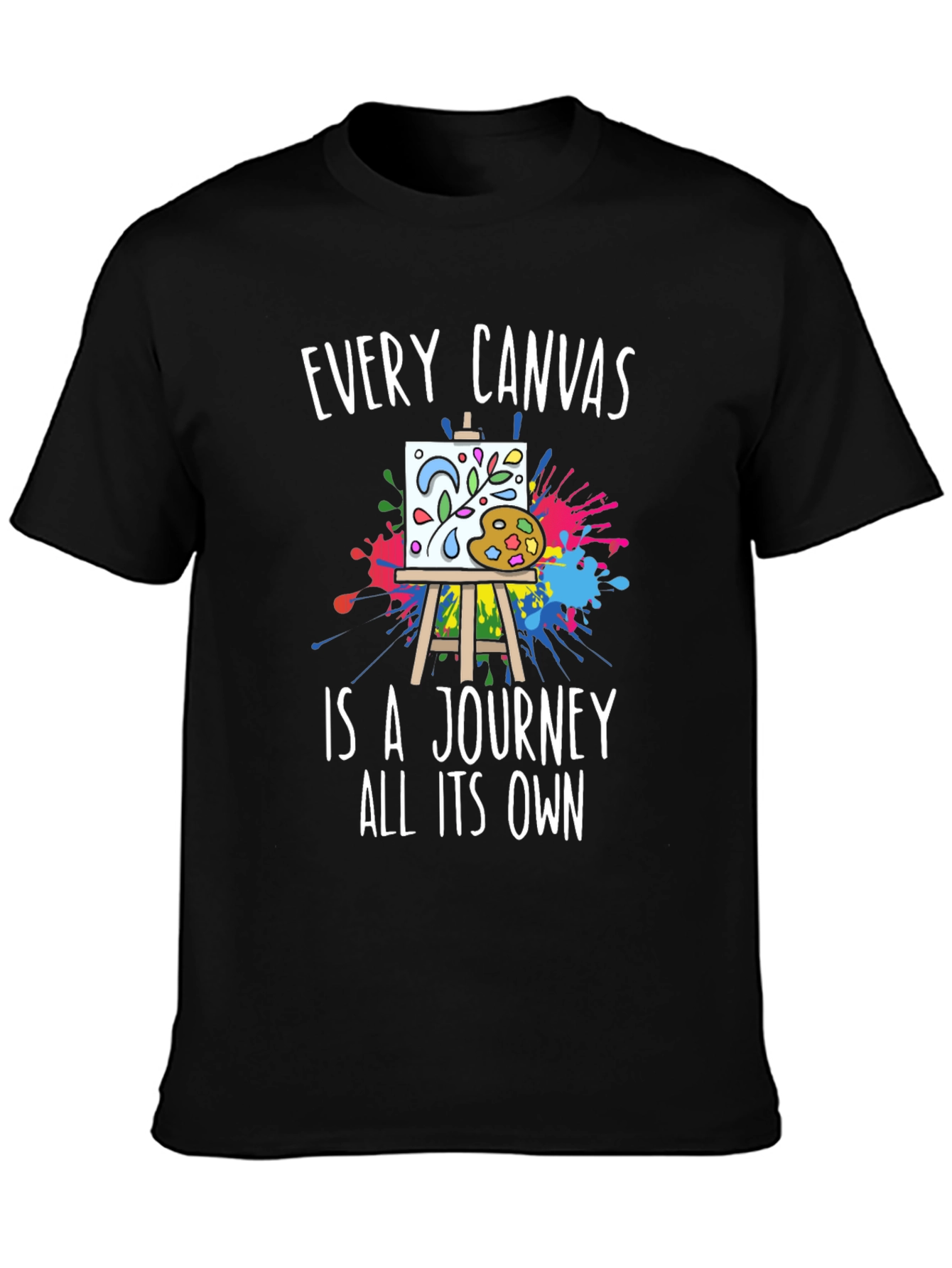 Black Artist Canvas Journey T-Shirt view 3