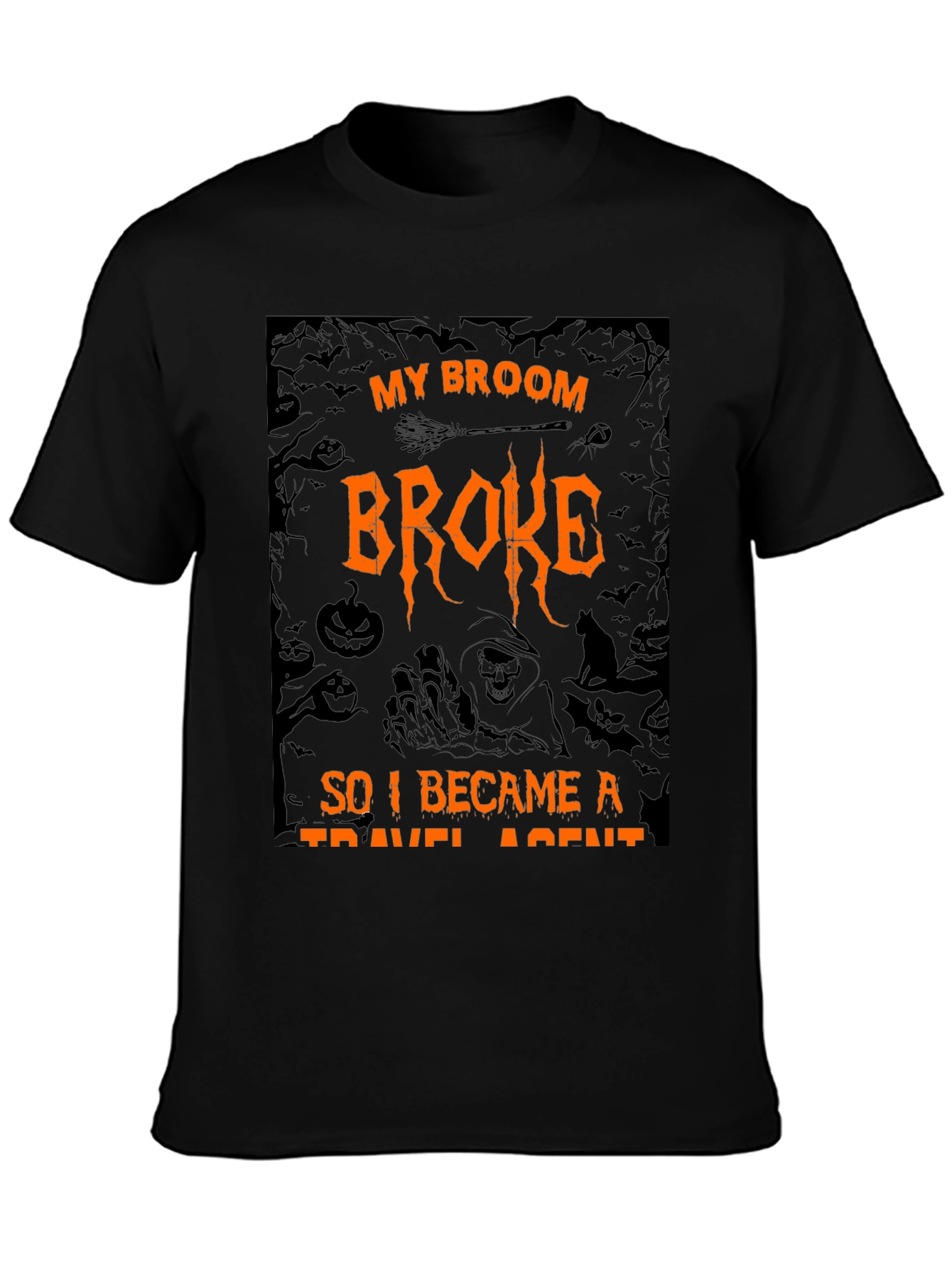 Funny Halloween Travel Agent T-Shirt - 3